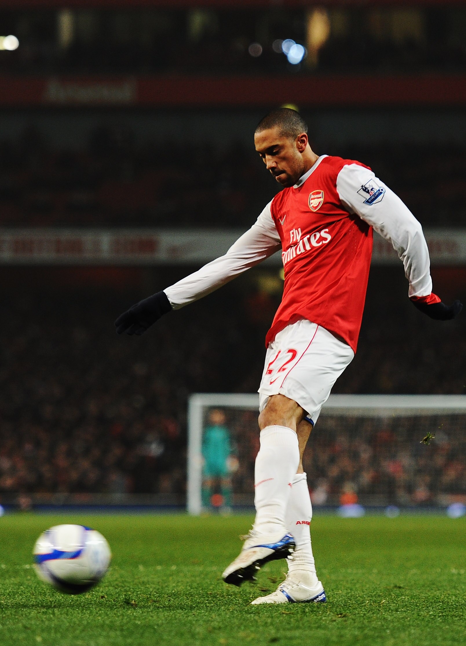 LONDON, UNITED KINGDOM - MARCH 02:  Gael Clichy of Arsenal scores his sides fifth goal during the FA Cup sponsored by E.ON 5th Round Replay match between between Arsenal and Leyton Orient at the Emirates Stadium on March 2, 2011 in London, England.  (Phot