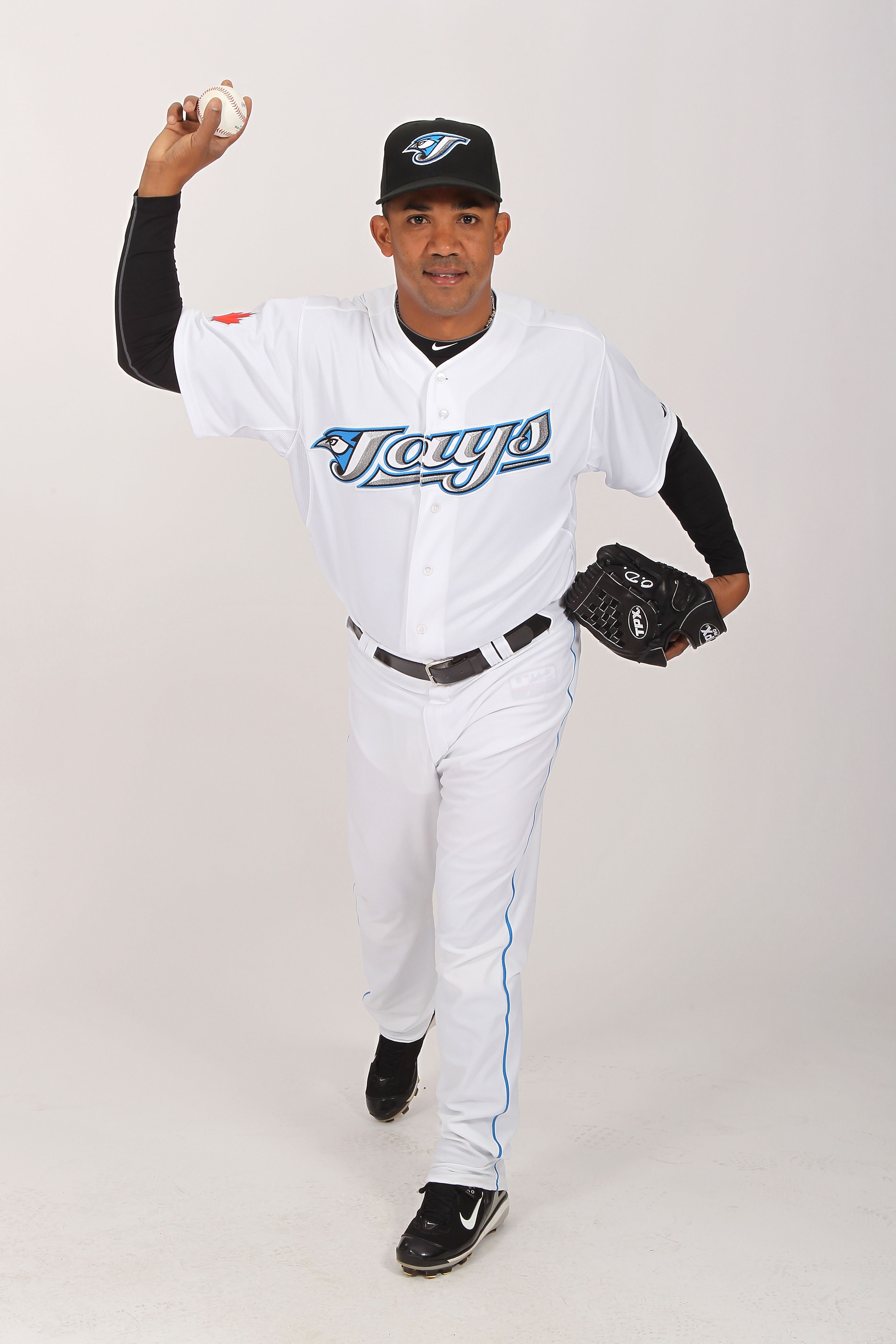 DUNEDIN, FL - FEBRUARY 20:  Octavio Dotel #35 of the Toronto Blue Jays poses during photo day at Florida Auto Exchange Stadium on February 20, 2011 in Dunedin, Florida.  (Photo by Nick Laham/Getty Images)