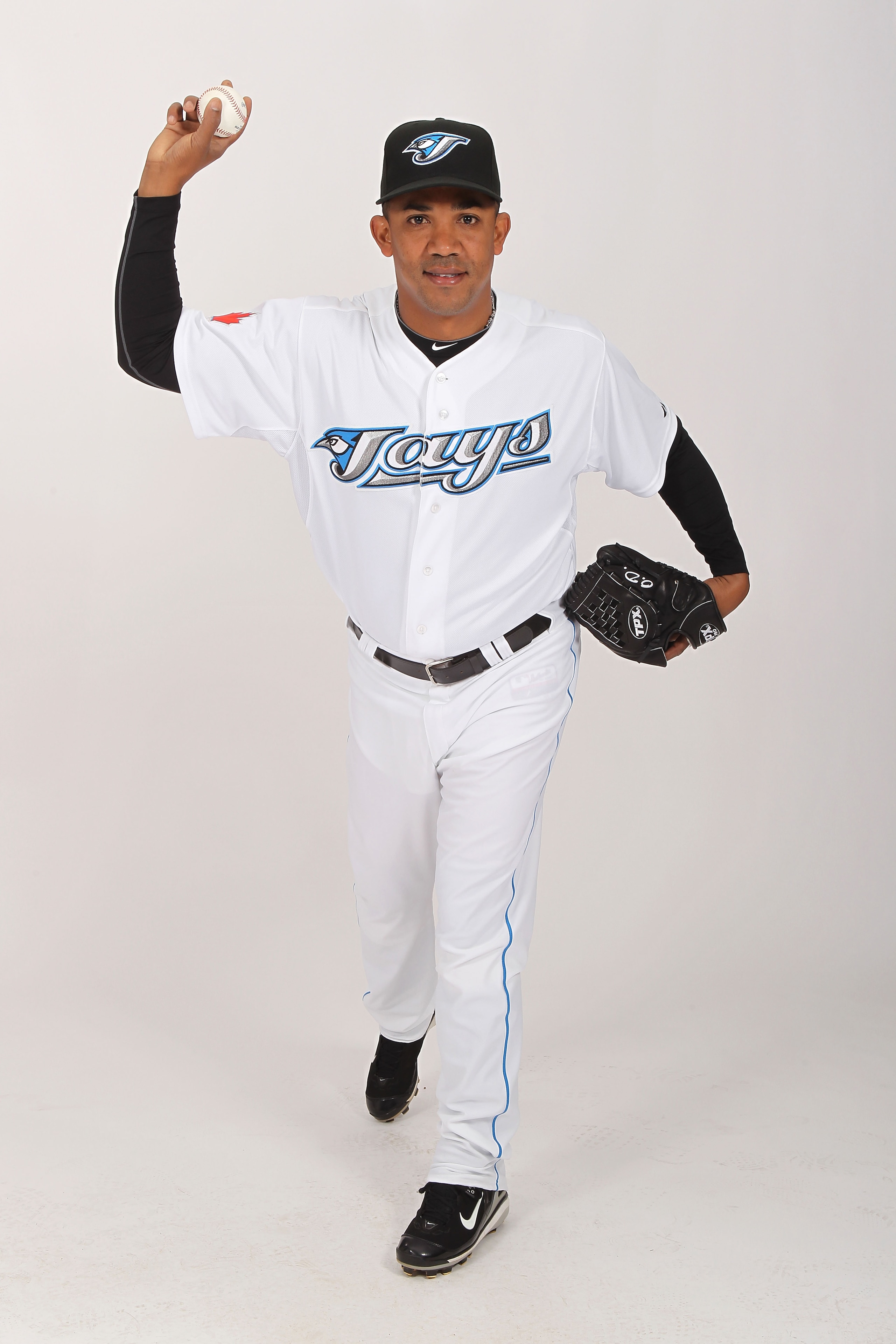 DUNEDIN, FL - FEBRUARY 20:  Octavio Dotel #35 of the Toronto Blue Jays poses during photo day at Florida Auto Exchange Stadium on February 20, 2011 in Dunedin, Florida.  (Photo by Nick Laham/Getty Images)