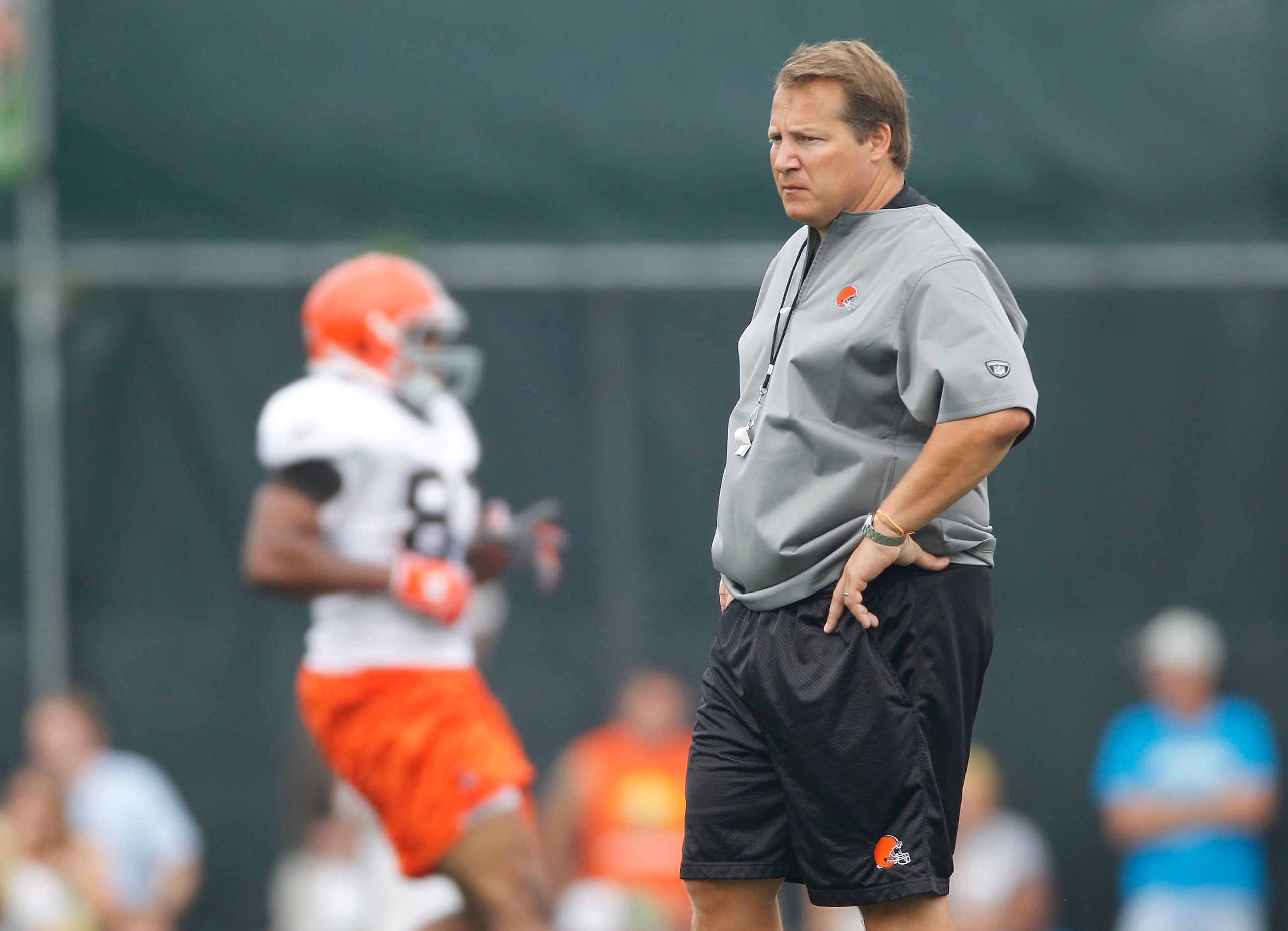 BEREA, OH - AUGUST 04: Head coach Eric Mangini of the Cleveland Browns looks on during training camp at the Cleveland Browns Training and Administrative Complex on August 4, 2010 in Berea, Ohio. (Photo by Gregory Shamus/Getty Images) BEREA, OH - AUGUST 04: Head coach Eric Mangini of the Cleveland Browns looks on during training camp at the Cleveland Browns Training and Administrative Complex on August 4, 2010 in Berea, Ohio. (Photo by Gregory Shamus/Getty Images)