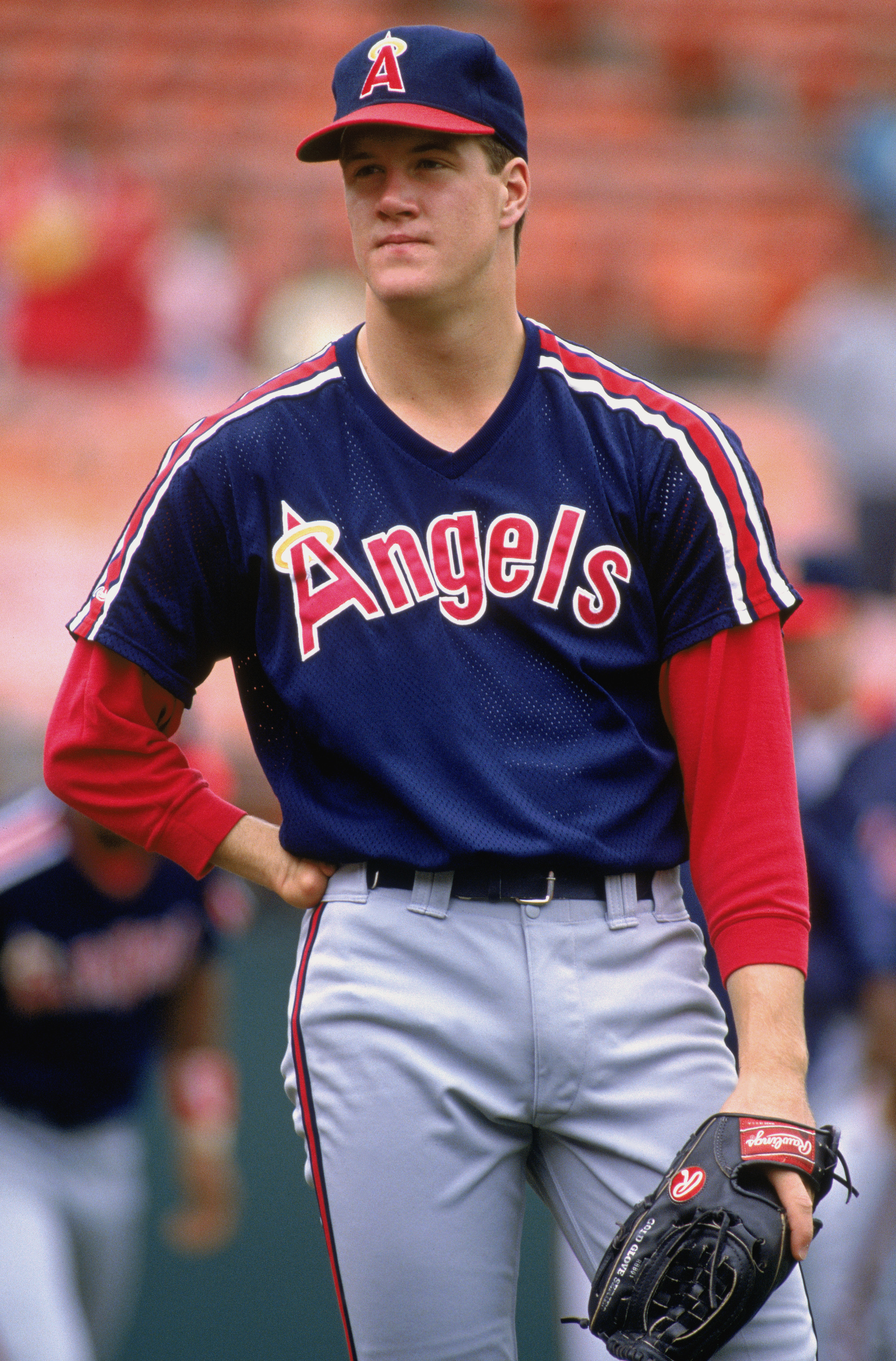 1991 Jim Abbott California Angels Authentic Rawlings MLB Jersey Size 42 –  Rare VNTG