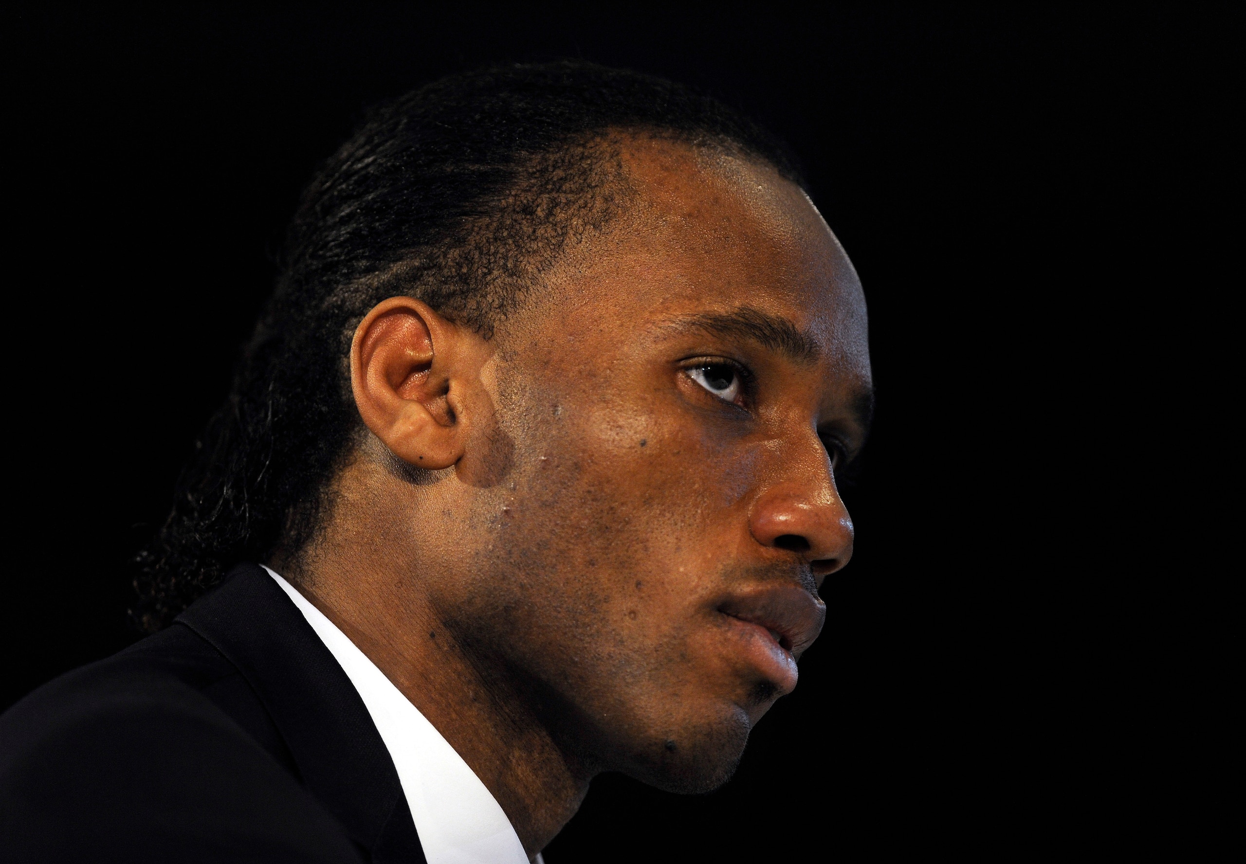 BARCELONA, SPAIN - MARCH 10:  Didier Drogba of Chelsea looks on during his conference as part of the Global Sports Forum day 1 on March 10, 2011 in Barcelona, Spain.  (Photo by David Ramos/Getty Images)
