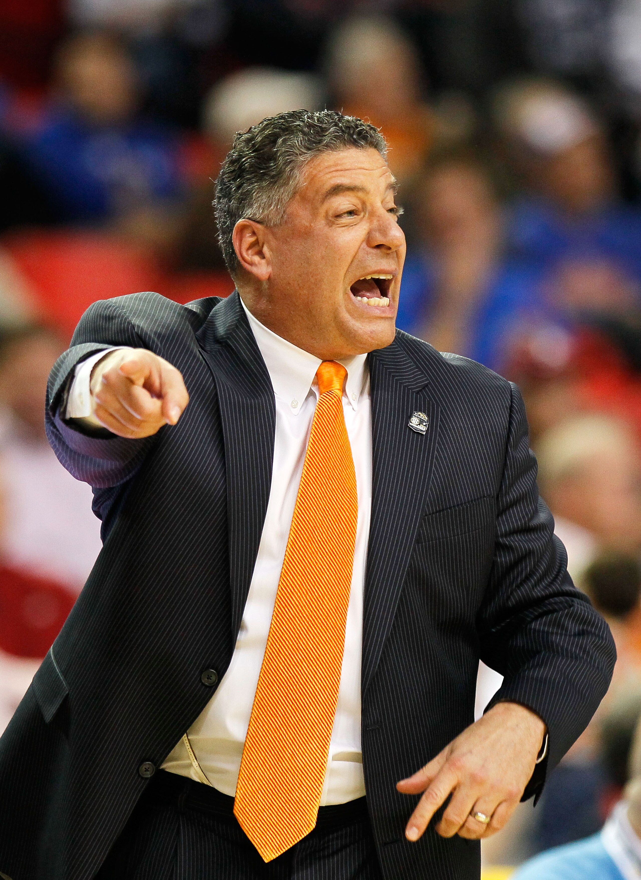 ATLANTA, GA - MARCH 11:  Head coach Bruce Pearl of the Tennessee Volunteers shouts instructions to his team during their game against the Florida Gators during the quarterfinals of the SEC Men's Basketball Tournament at Georgia Dome on March 11, 2011 in A