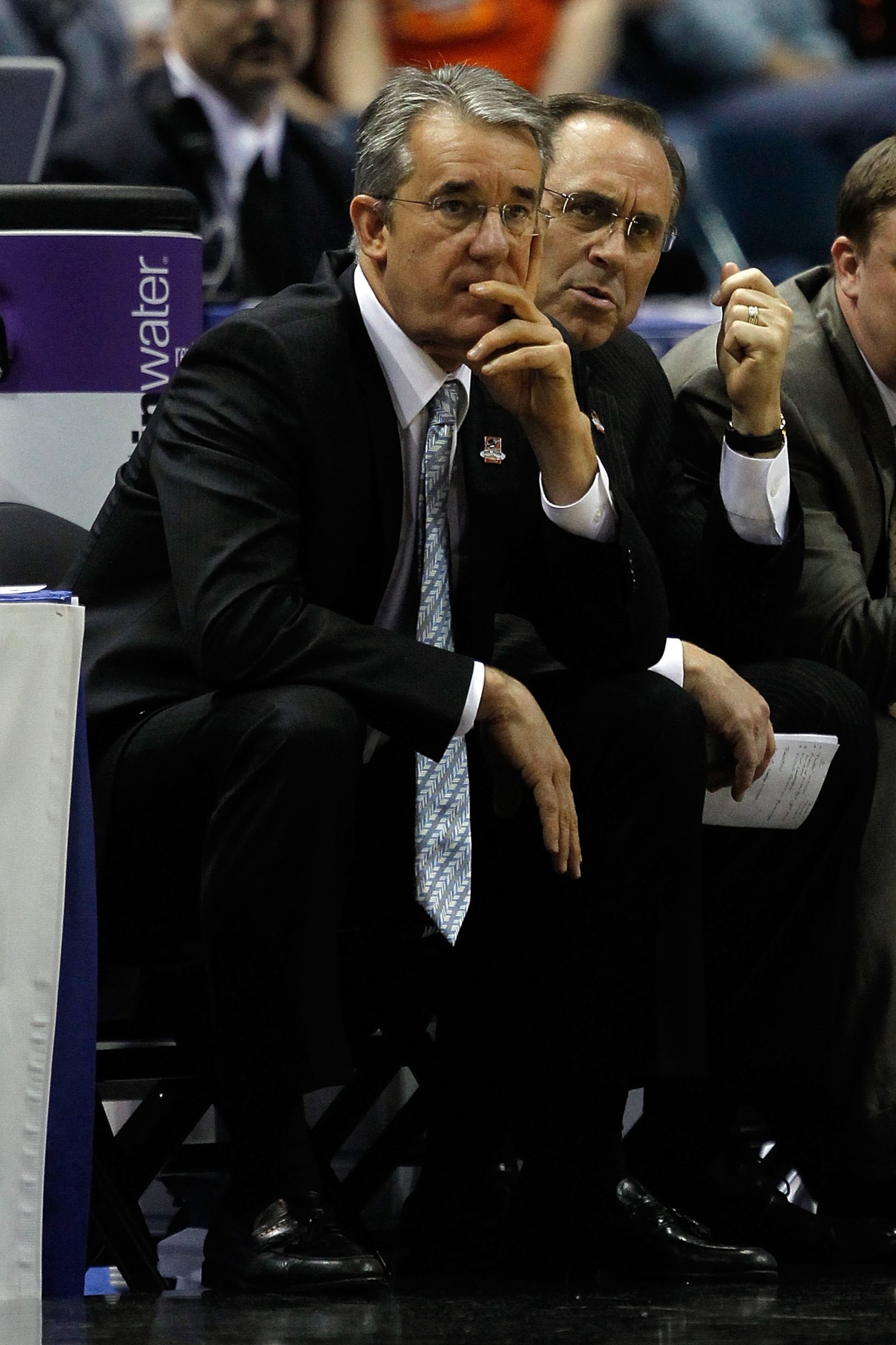 MILWAUKEE - MARCH 19:  Head coach Bob Williams of the UC Santa Barbara Gauchos looks on in the second half while taking on the Ohio State Buckeyes during the first round of the 2010 NCAA men's basketball tournament at the Bradley Center on March 19, 2010