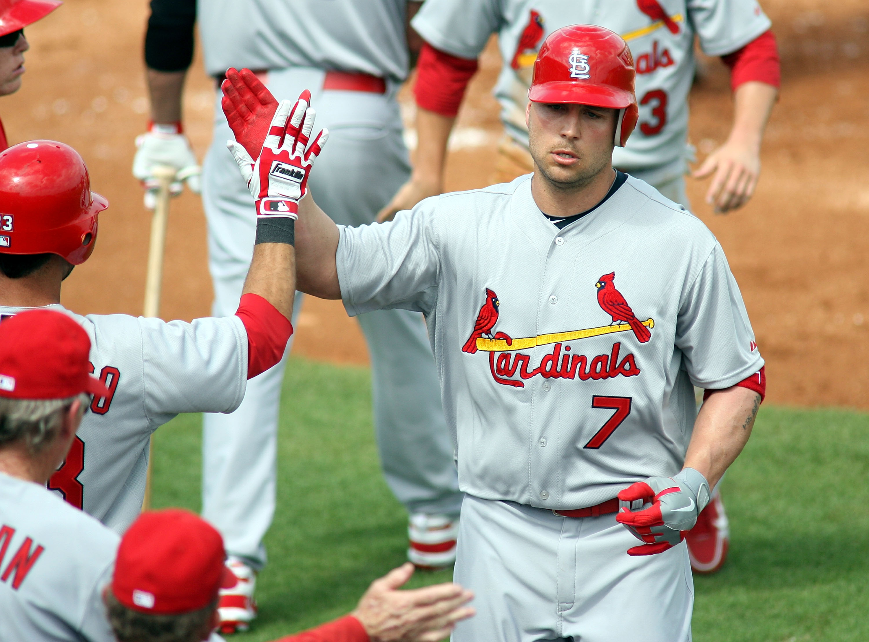 Matt Holliday, Ryan Spilborghs, and Jackson Holliday