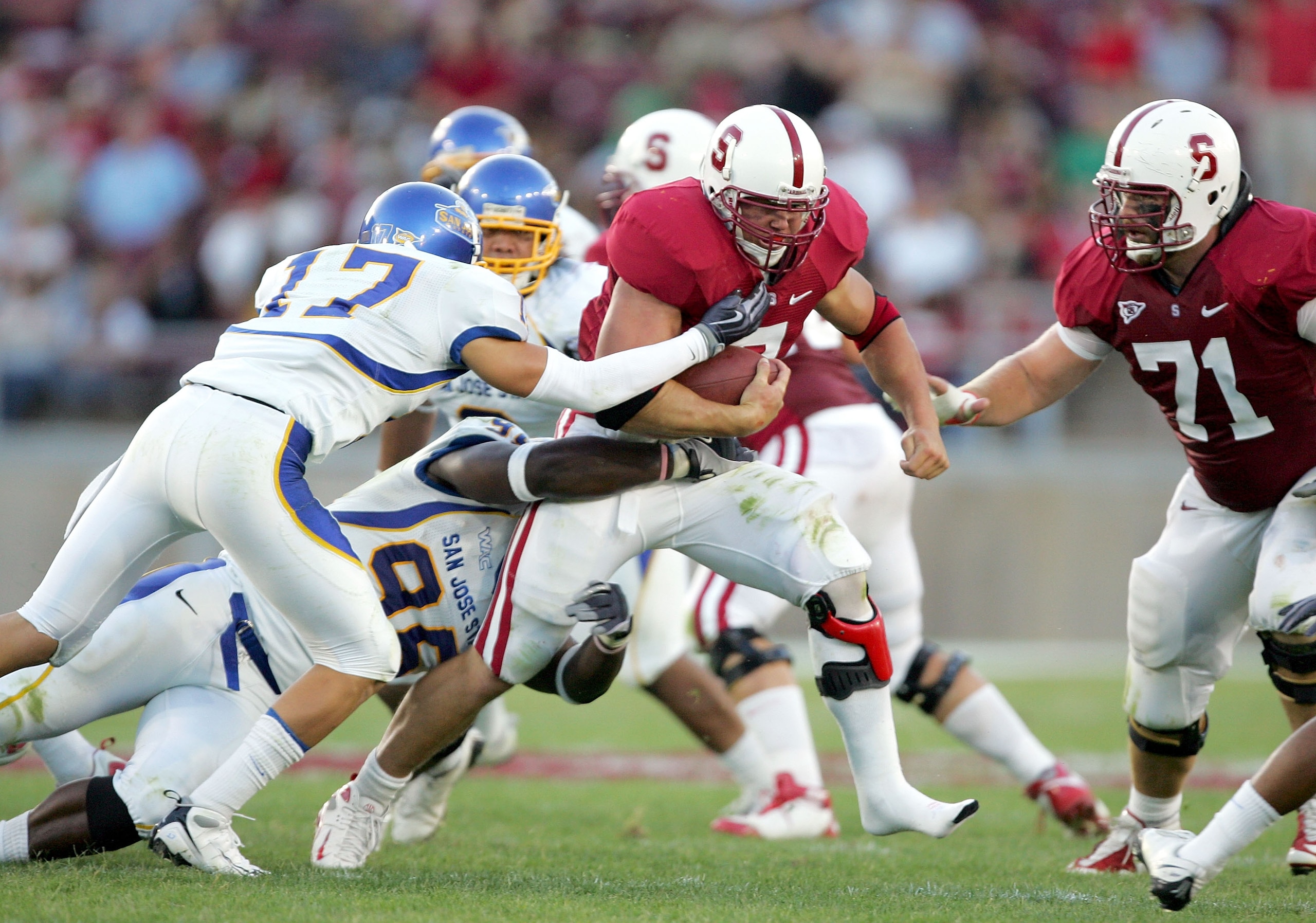 PALO ALTO, CA - SEPTEMBER 19: Toby Gerhart #7 of the Stanford Cardinal runs with the ball during their game against the San Jose State Spartans at Stanford Stadium on September 19, 2009 in Palo Alto, California. (Photo by Ezra Shaw/Getty Images) PALO ALTO, CA - SEPTEMBER 19: Toby Gerhart #7 of the Stanford Cardinal runs with the ball during their game against the San Jose State Spartans at Stanford Stadium on September 19, 2009 in Palo Alto, California. (Photo by Ezra Shaw/Getty Images)