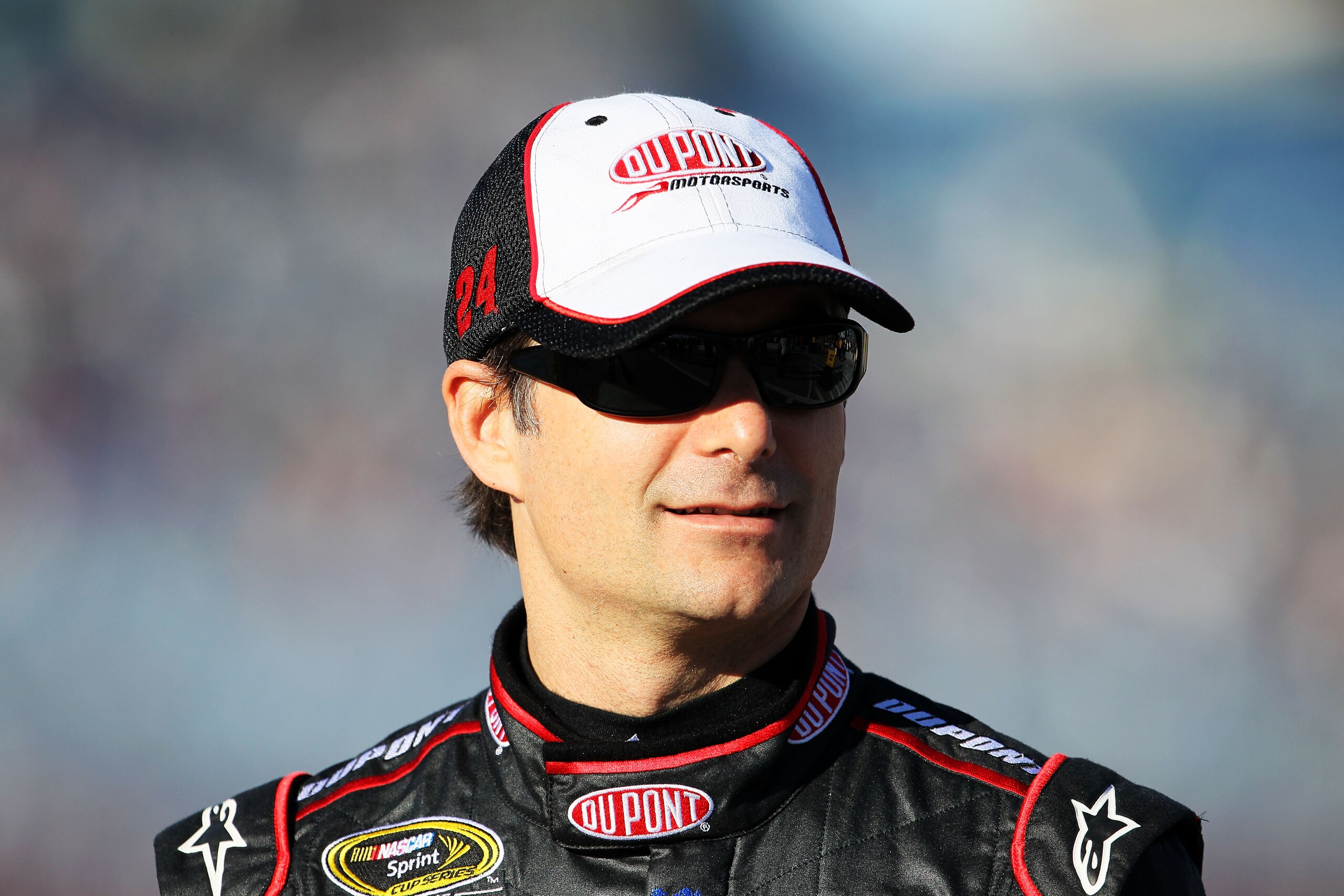 LAS VEGAS, NV - MARCH 04:  Jeff Gordon, driver of the #24 DuPont Chevrolet, stands on pit road during qualifying for the NASCAR Sprint Cup Series Kobalt Tools 400 at Las Vegas Motor Speedway on March 4, 2011 in Las Vegas, Nevada.  (Photo by Jeff Gross/Get