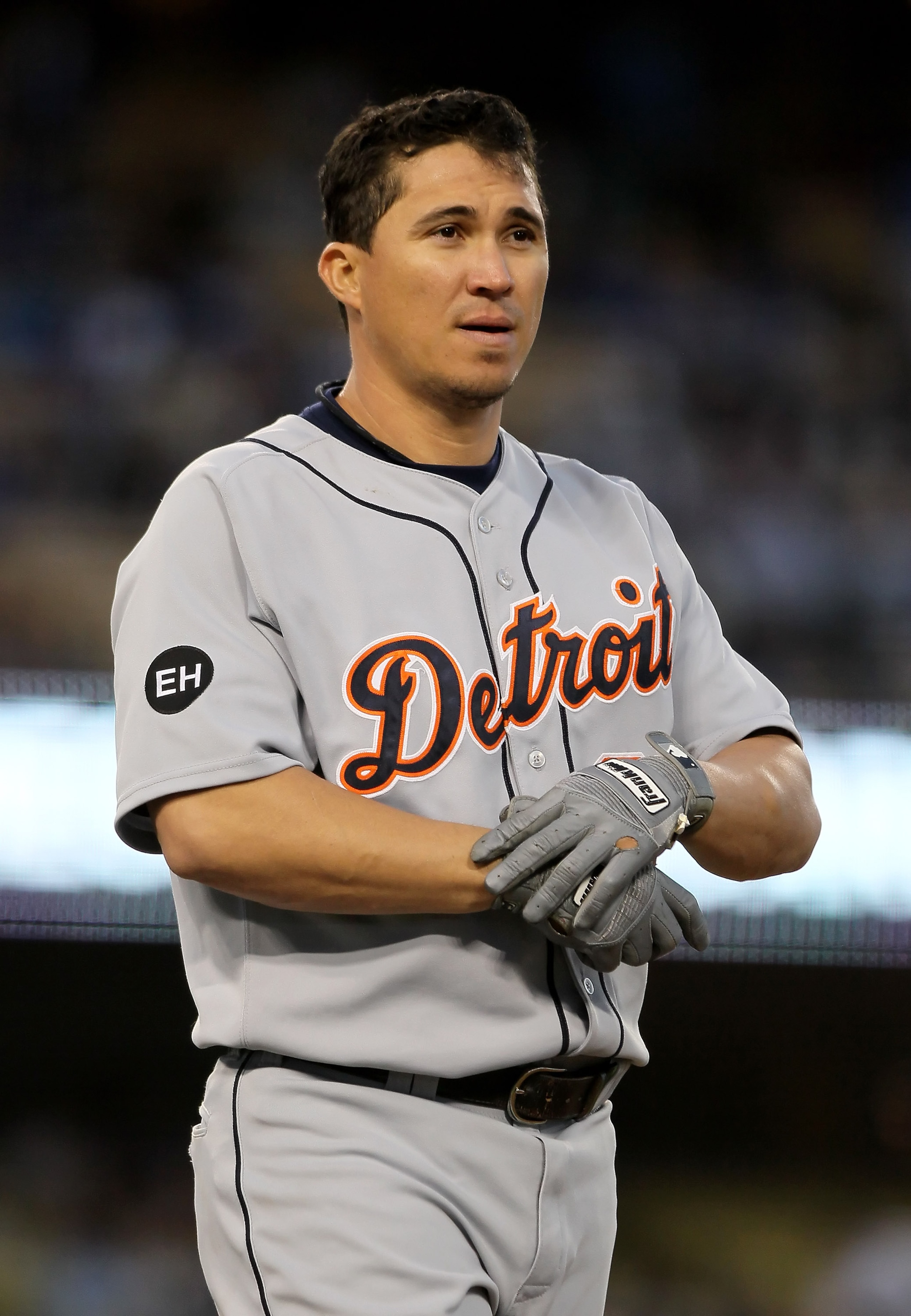 LOS ANGELES, CA - MAY 21:  Magglio Ordonez #30 of the Detroit Tigers plays against the Los Angeles Dodgers in the interleague game at Dodger Stadium on May 21, 2010 in Los Angeles, California.  (Photo by Jeff Gross/Getty Images)