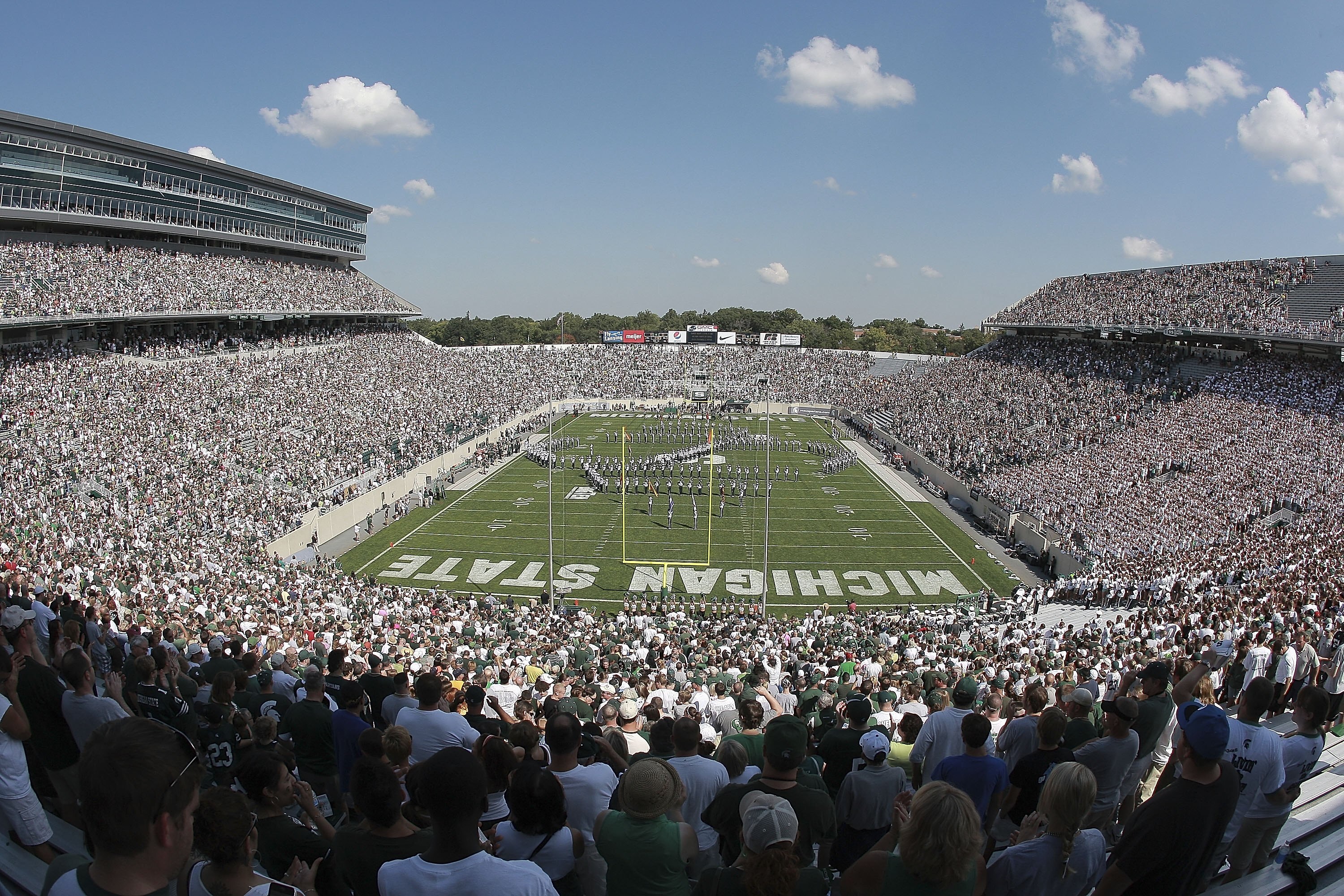 EAST LANSING, MI - SEPTEMBER 05: General view of Spartan Stadium during the first quarter as the Montana State Bobcats play the Michigan State Spartans on September 5, 2009 at Spartan Stadium in East Lansing, Michigan.  (Photo by Leon Halip/Getty Images)