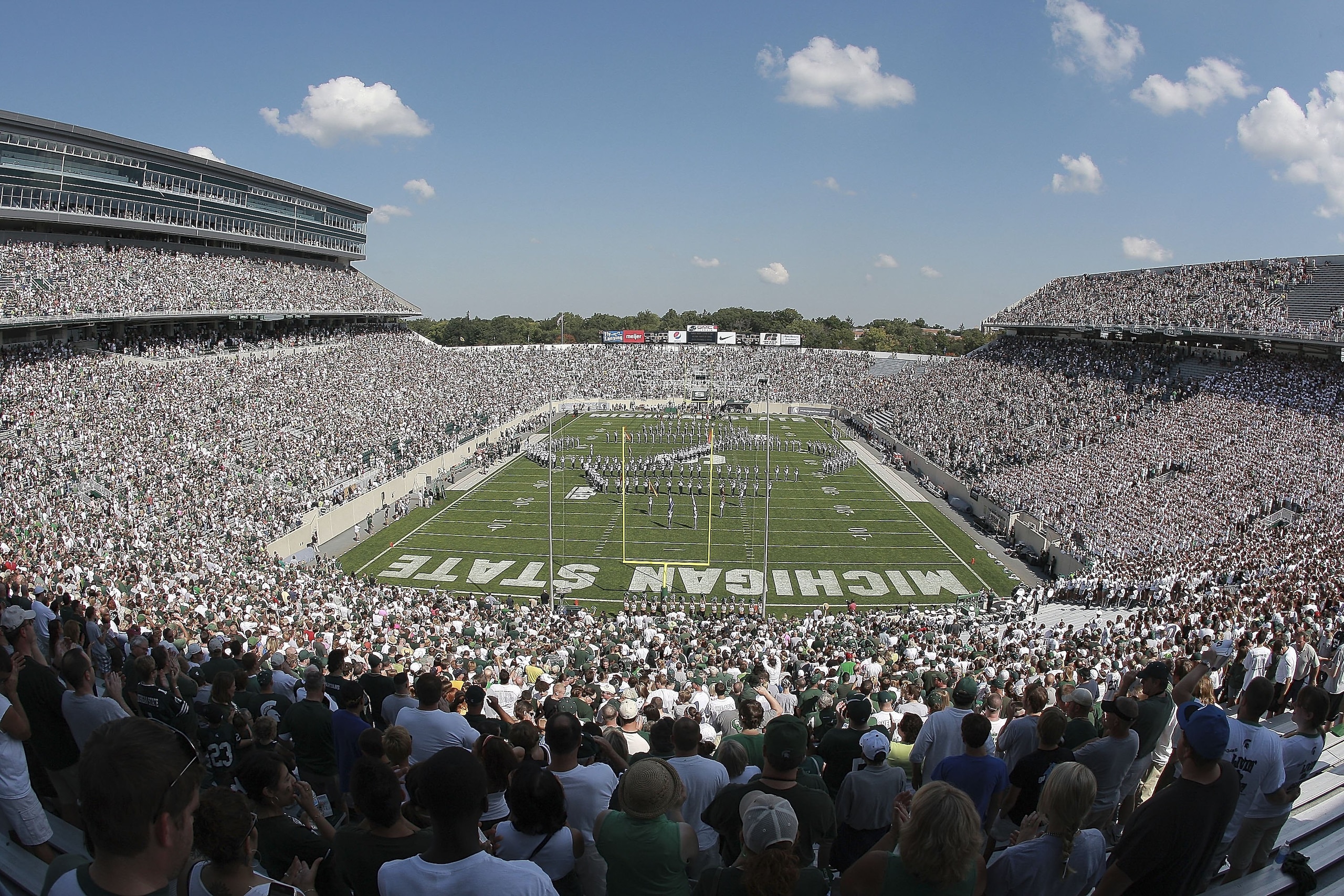 EAST LANSING, MI - SEPTEMBER 05: General view of Spartan Stadium during the first quarter as the Montana State Bobcats play the Michigan State Spartans on September 5, 2009 at Spartan Stadium in East Lansing, Michigan.  (Photo by Leon Halip/Getty Images)