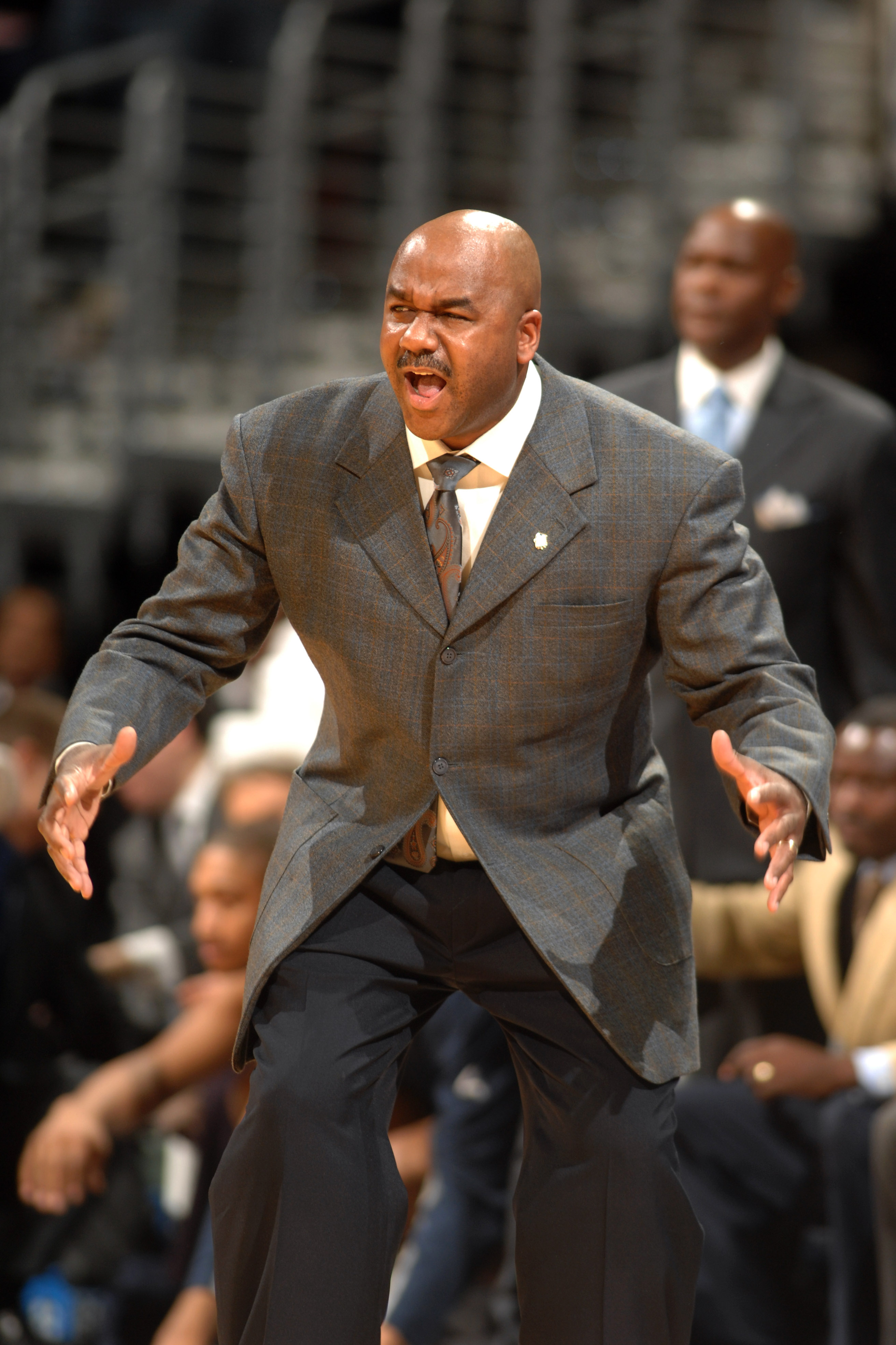WASHINGTON, DC - FEBRUARY 5: Head coach John Thompson III of the Georgetown Hoyas reacts to call during a college basketball game against the Providence Friars on February 5, 2011 at the Verizon Center in Washington, DC. The Hoyas won 83-81. (Photo by