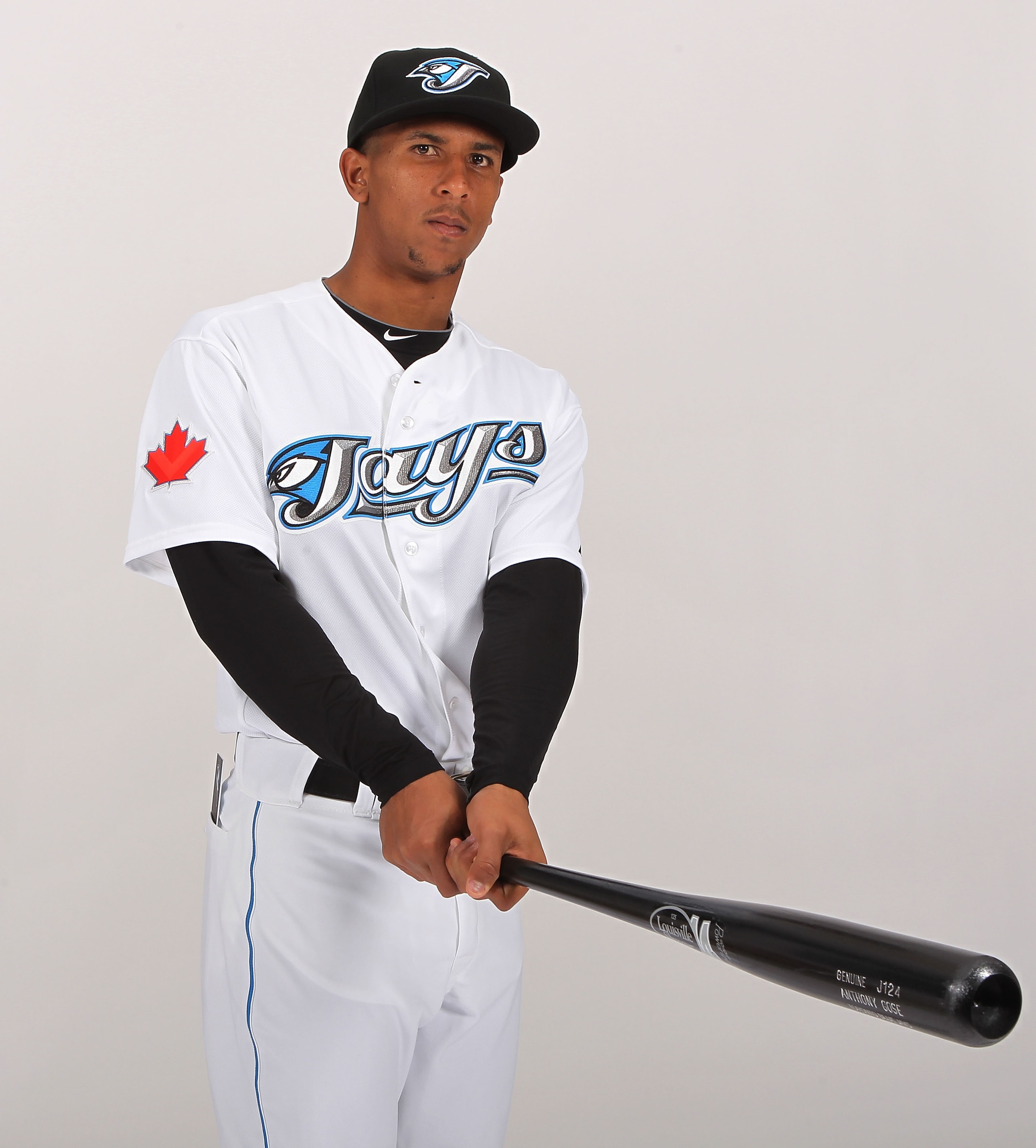 DUNEDIN, FL - FEBRUARY 20:  Anthony Gose #43 of the Toronto Blue Jays poses during photo day at Florida Auto Exchange Stadium on February 20, 2011 in Dunedin, Florida.  (Photo by Nick Laham/Getty Images)