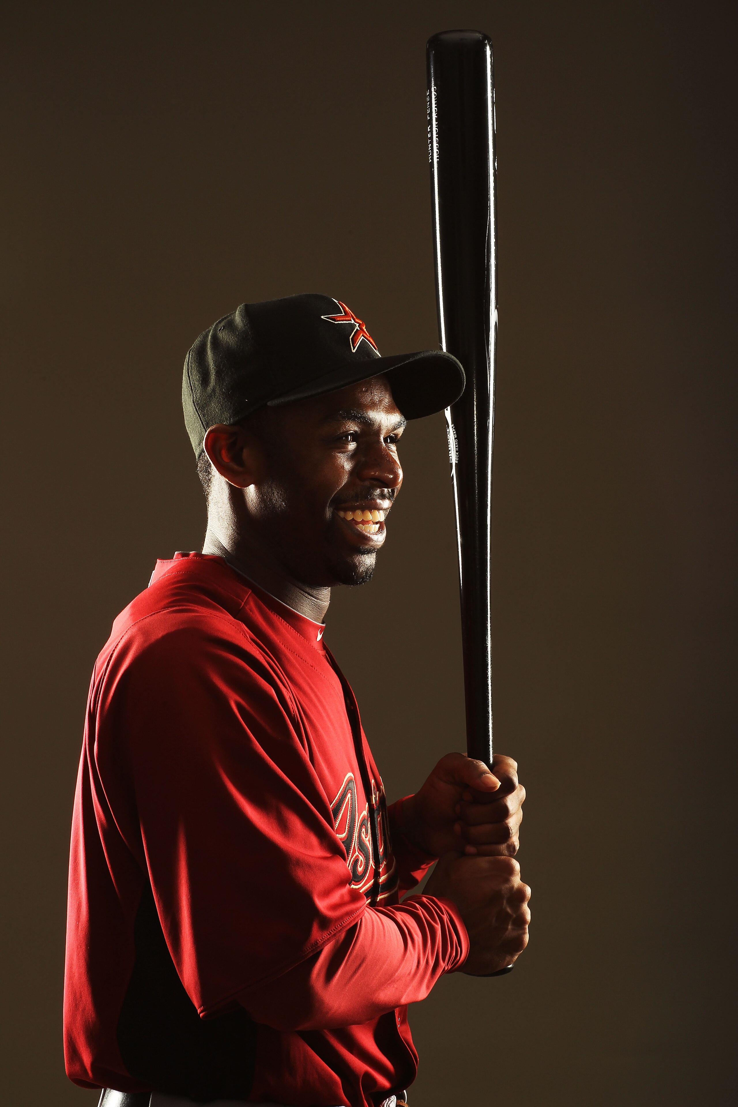 KISSIMMEE, FL - FEBRUARY 24:  Michael Bourn #21 of the Houston Astros poses for a portrait during Spring Training photo Day at Osceola County Stadium  on February 24, 2011 in Kissimmee, Florida.  (Photo by Al Bello/Getty Images)