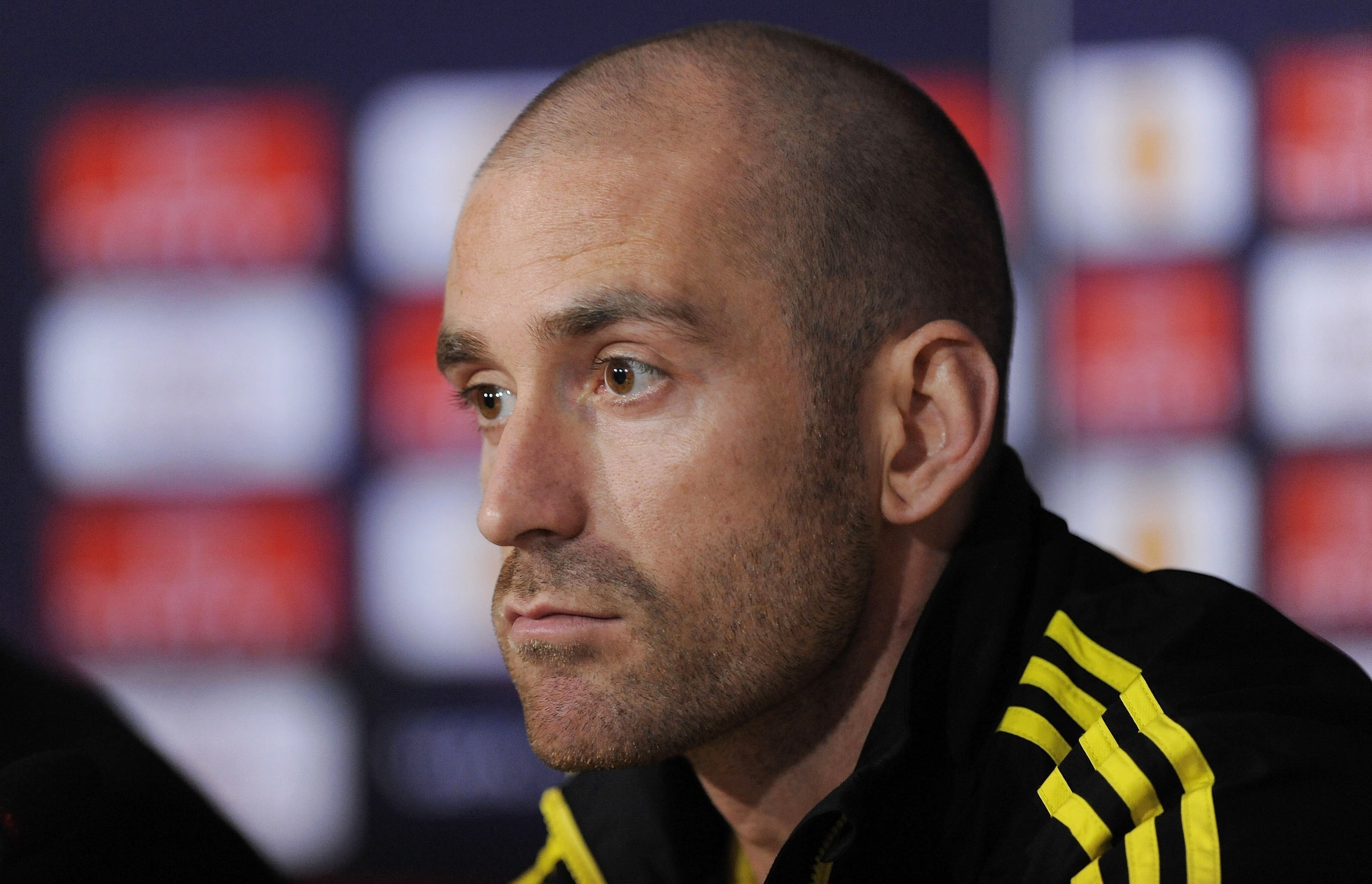 BRAGA, PORTUGAL - MARCH 09: Raul Meireles of Liverpool attends a press conference at Estadio Municipal de Braga ahead of their UEFA Europa League Round of 16 match against Braga on March 9, 2011 in Braga, Portugal. (Photo by Denis Doyle/Getty Images) BRAGA, PORTUGAL - MARCH 09: Raul Meireles of Liverpool attends a press conference at Estadio Municipal de Braga ahead of their UEFA Europa League Round of 16 match against Braga on March 9, 2011 in Braga, Portugal. (Photo by Denis Doyle/Getty Images)