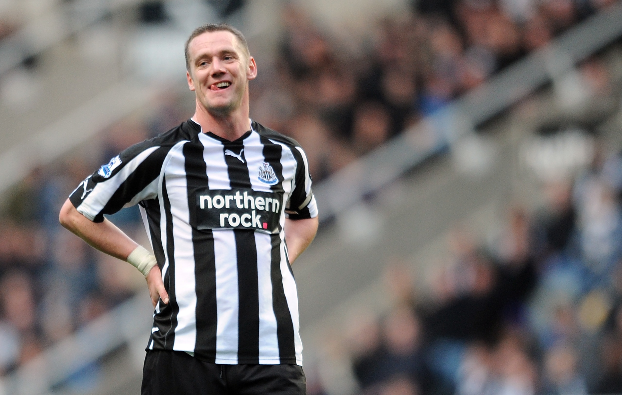 NEWCASTLE UPON TYNE, ENGLAND - FEBRUARY 26: Kevin Nolan of Newcastle United reacts during the Barclays Premier League match between Newcastle United and Bolton Wanderers at St James' Park on February 26, 2011 in Newcastle upon Tyne, England. (Photo by C NEWCASTLE UPON TYNE, ENGLAND - FEBRUARY 26: Kevin Nolan of Newcastle United reacts during the Barclays Premier League match between Newcastle United and Bolton Wanderers at St James' Park on February 26, 2011 in Newcastle upon Tyne, England. (Photo by C