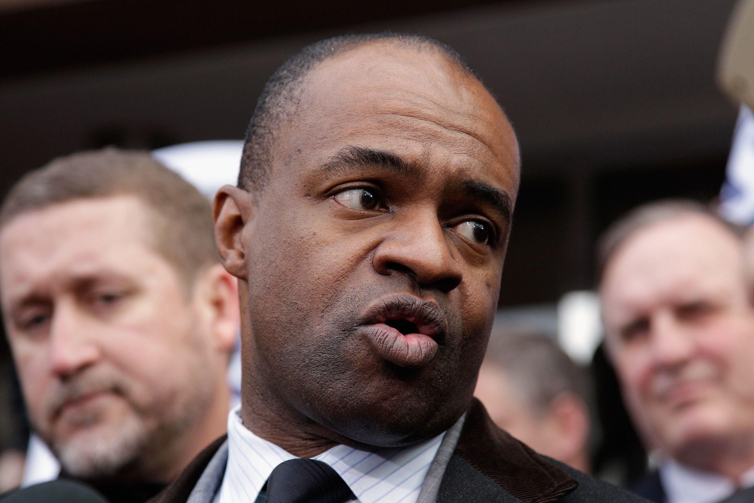 WASHINGTON, DC - MARCH 11: National Football League Players' Association (NFLPA) executive director DeMaurice Smith talks with the media following meetings at the Federal Mediation and Conciliation Service building March 11, 2011 in Washington, DC. Repre WASHINGTON, DC - MARCH 11: National Football League Players' Association (NFLPA) executive director DeMaurice Smith talks with the media following meetings at the Federal Mediation and Conciliation Service building March 11, 2011 in Washington, DC. Repre