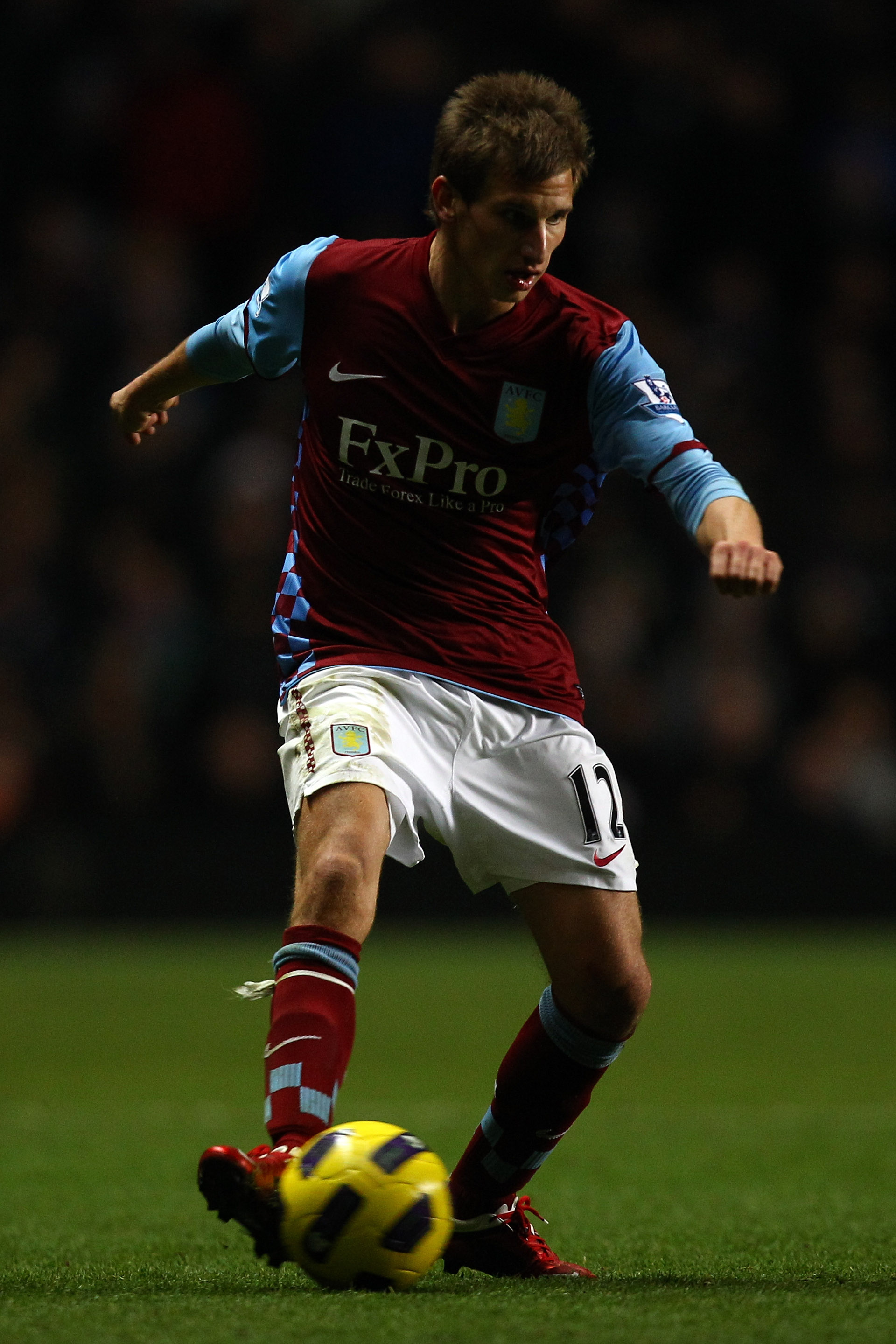 BIRMINGHAM, ENGLAND - DECEMBER 11:  Mark Albrighton of Villa in action during the Barclays Premier League match between Aston Villa and West Bromwich Albion at Villa Park on December 11, 2010 in Birmingham, England.  (Photo by Richard Heathcote/Getty Imag