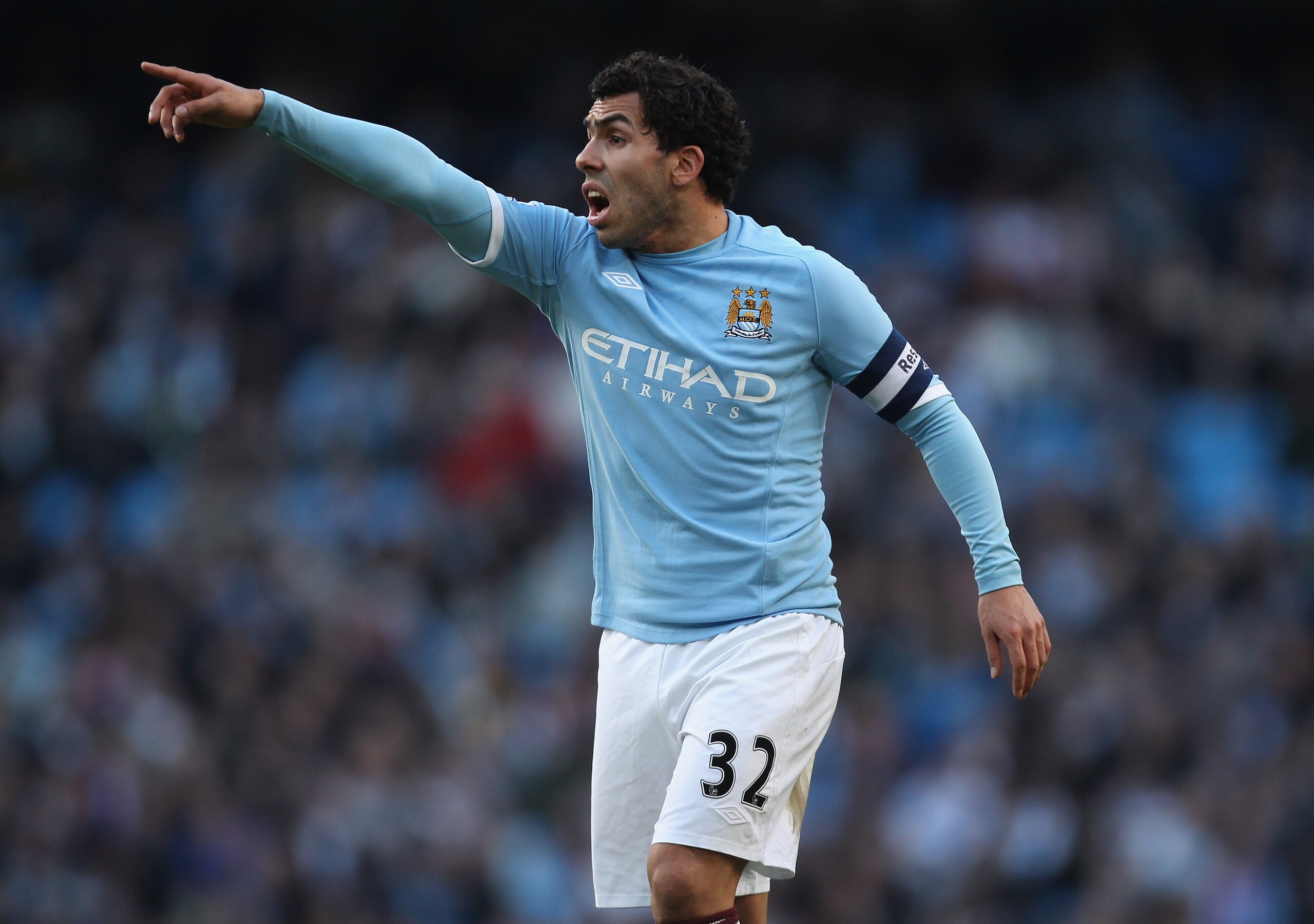 MANCHESTER, ENGLAND - MARCH 13:  Carlos Tevez of Manchester City reacts during the FA Cup sponsored by E.On Sixth Round match between Manchester City and Reading at the City of Manchester Stadium on March 13, 2011 in Manchester, England.  (Photo by Ian Wa