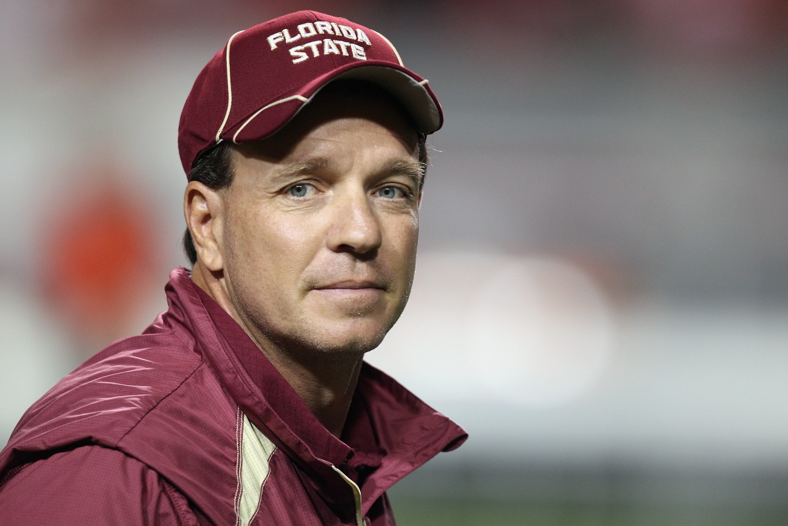 RALEIGH, NC - OCTOBER 28:  Head coach Jimbo Fisher watches on before their game against the North Carolina State Wolfpack at Carter-Finley Stadium on October 28, 2010 in Raleigh, North Carolina.  (Photo by Streeter Lecka/Getty Images)