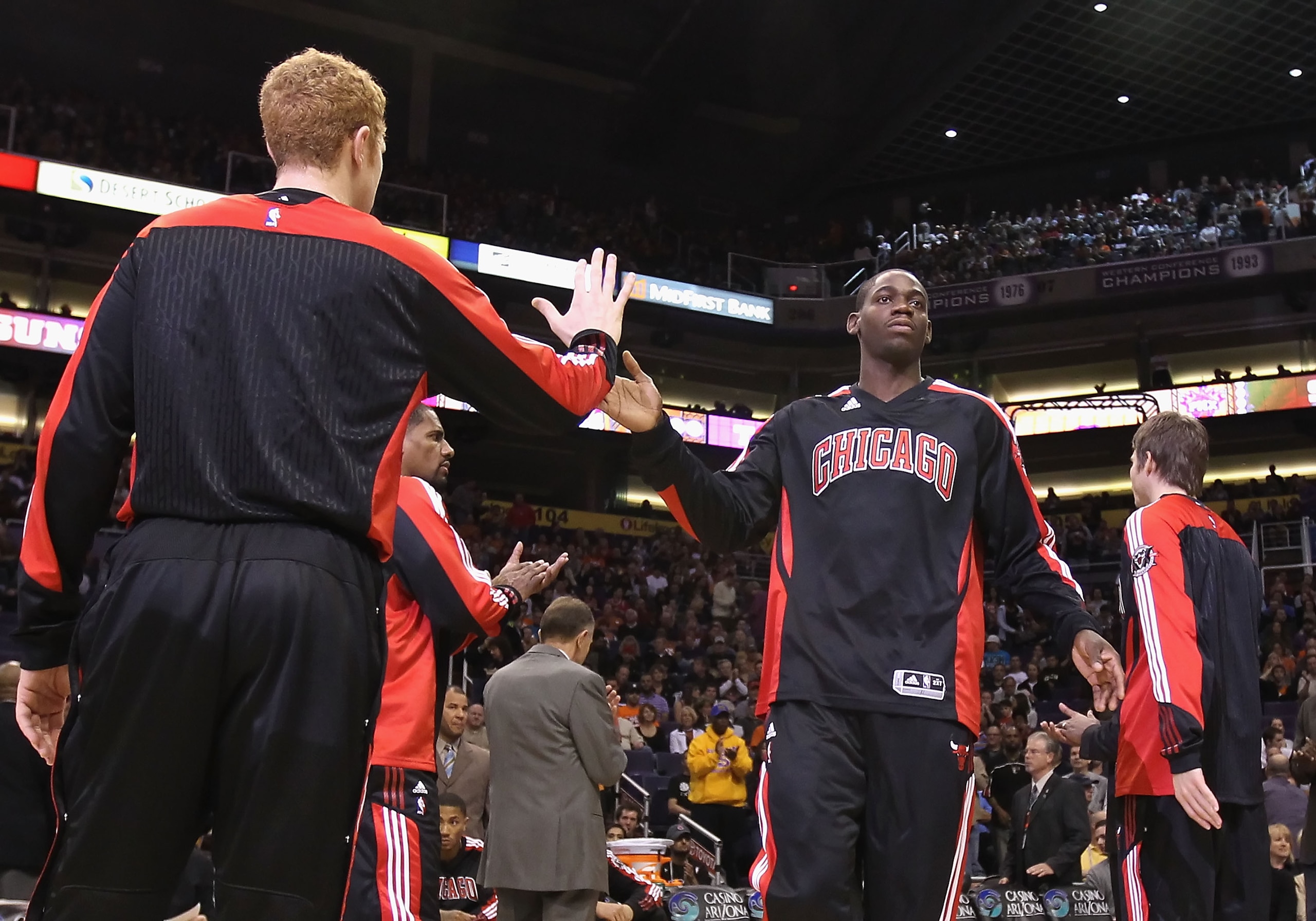PHOENIX - NOVEMBER 24:  C.J. Watson #32 of the Chicago Bulls is introduced before the NBA game against the Phoenix Suns at US Airways Center on November 24, 2010 in Phoenix, Arizona. NOTE TO USER: User expressly acknowledges and agrees that, by downloadin