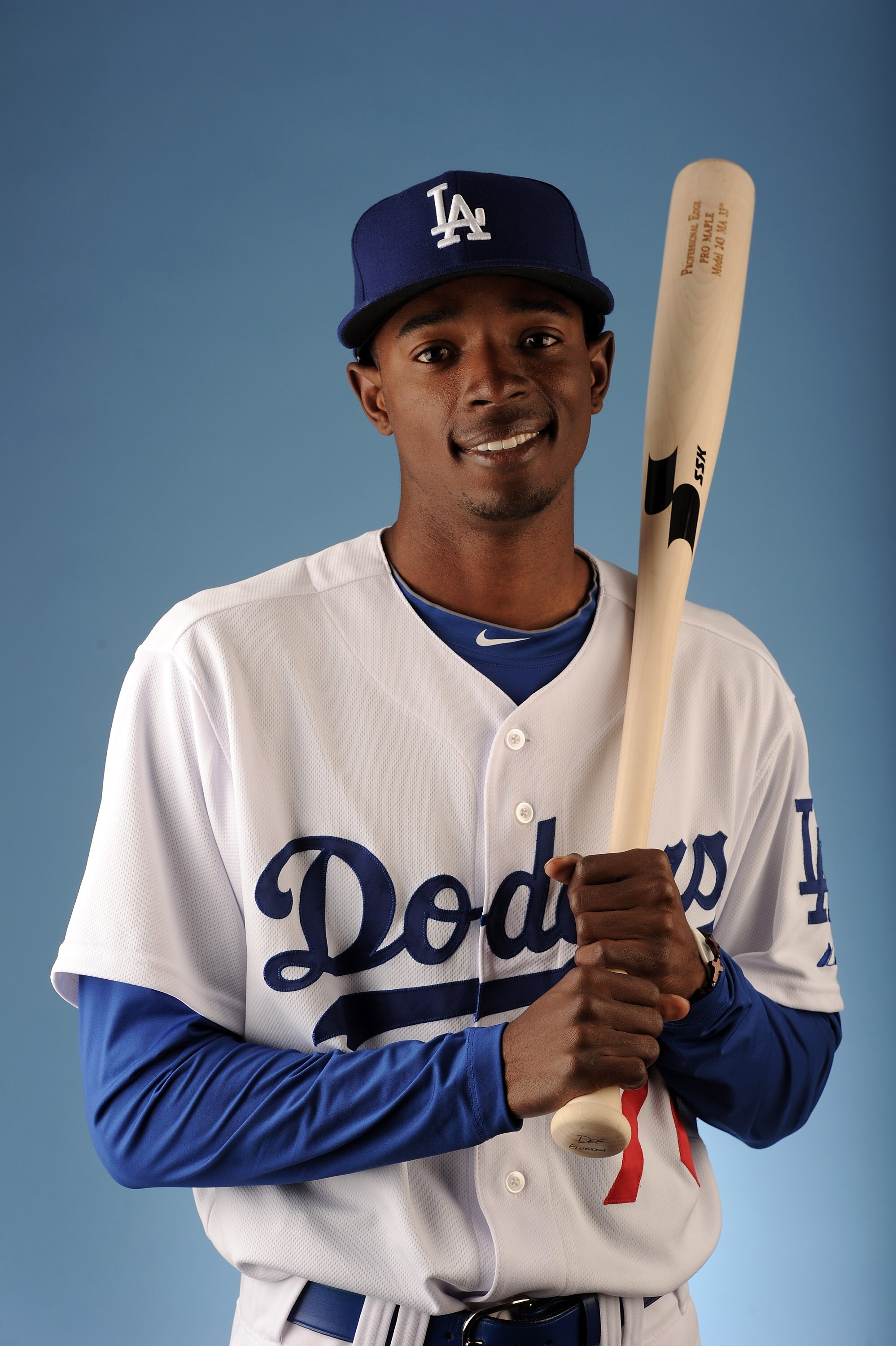 GLENDALE, AZ - FEBRUARY 25:  Dee Gordon #70 of the Los Angeles Dodgers poses for a photo on photo day at Camelback Ranch on February 25, 2011 in Glendale, Arizona.  (Photo by Harry How/Getty Images)