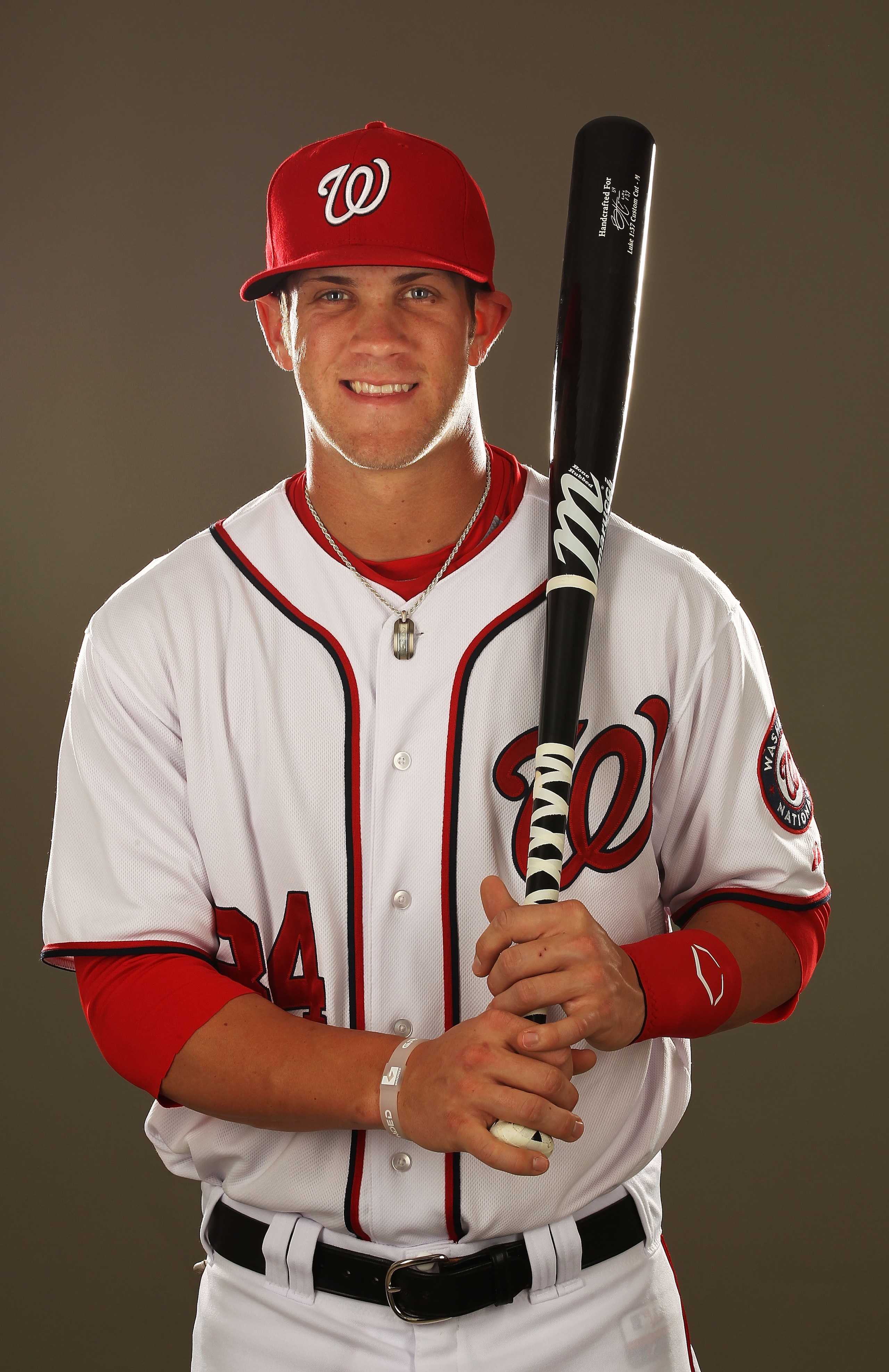 VIERA, FL - FEBRUARY 25: Bryce Harper #34 of the Washington Nationals poses for a portrait during Spring Training Photo Day at Space Coast Stadium on February 25, 2011 in Viera, Florida. (Photo by Al Bello/Getty Images) VIERA, FL - FEBRUARY 25: Bryce Harper #34 of the Washington Nationals poses for a portrait during Spring Training Photo Day at Space Coast Stadium on February 25, 2011 in Viera, Florida. (Photo by Al Bello/Getty Images)