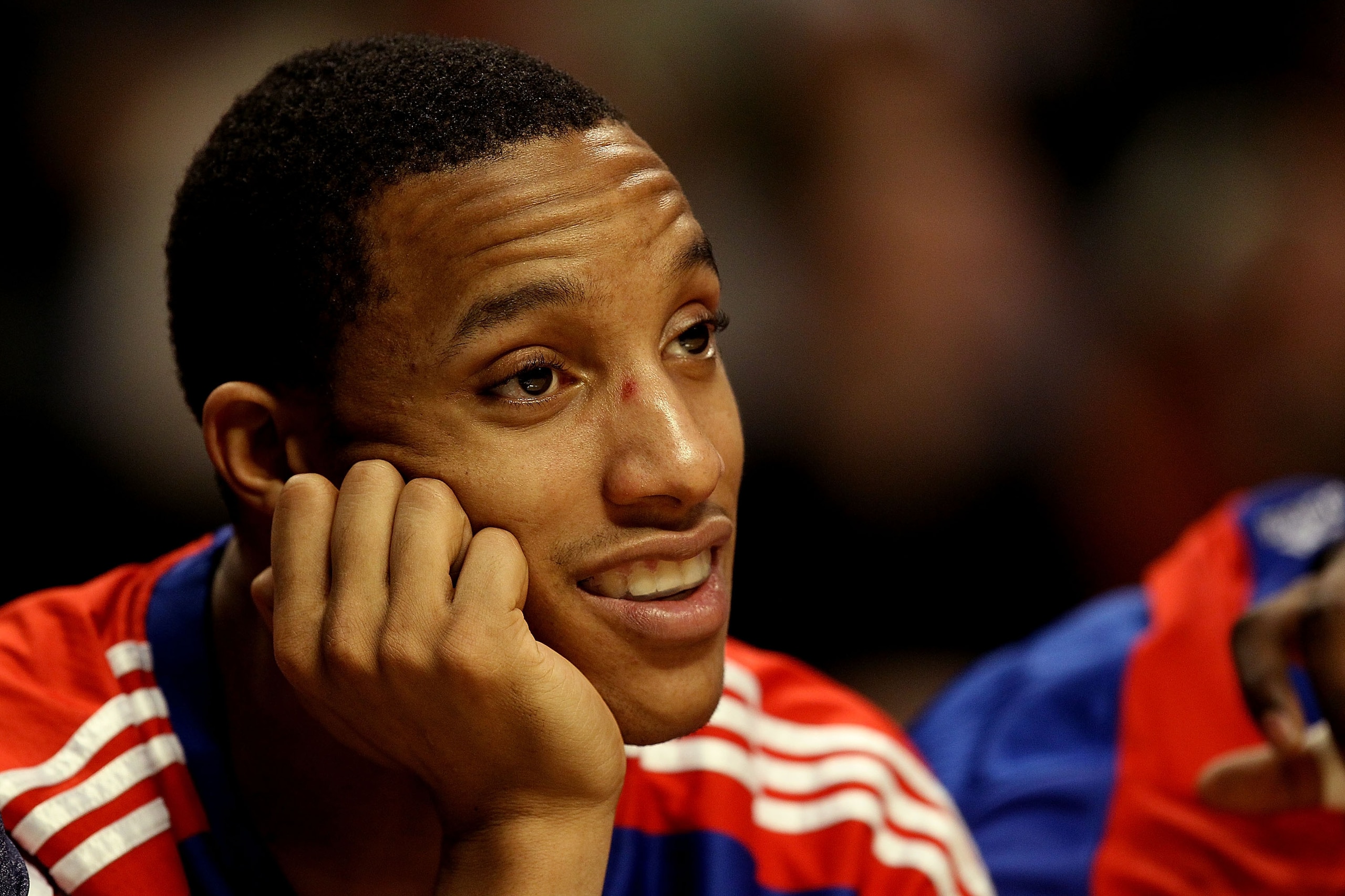 CHICAGO, IL - DECEMBER 21: Evan Turner #12 of the Philadelphia 76ers sits on the bench during a game against the Chicago Bulls at the United Center on December 21, 2010 in Chicago, Illinois. The Bulls defeated the 76ers 121-76. NOTE TO USER: User expressl