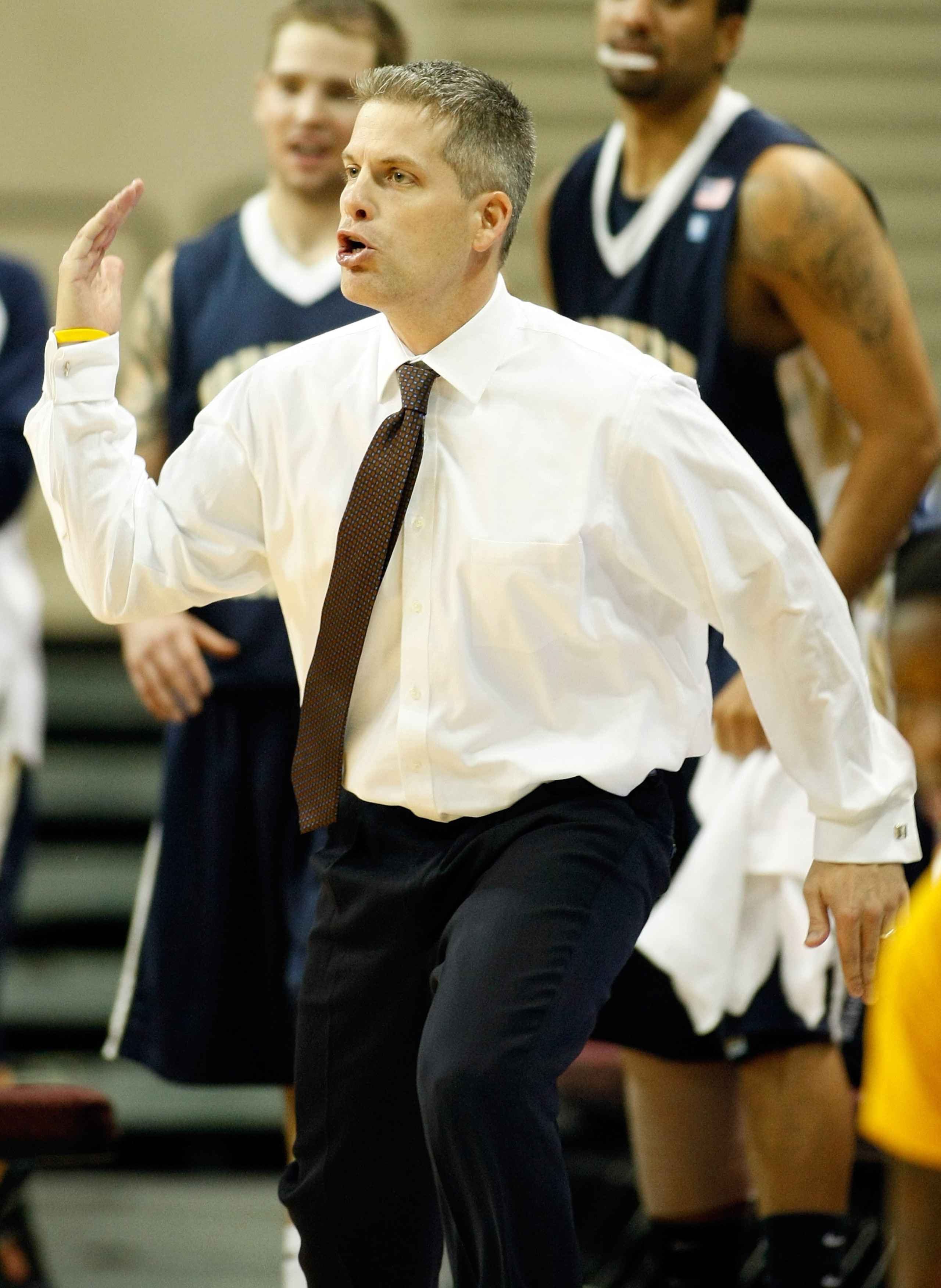 LAS VEGAS - NOVEMBER 27:  Head coach B.J. Hill of the Northern Colorado Bears gestures to his players as they take on the Bethune-Cookman Wildcats during the fourth round of the Las Vegas Invitational at The Orleans Arena November 27, 2010 in Las Vegas, N