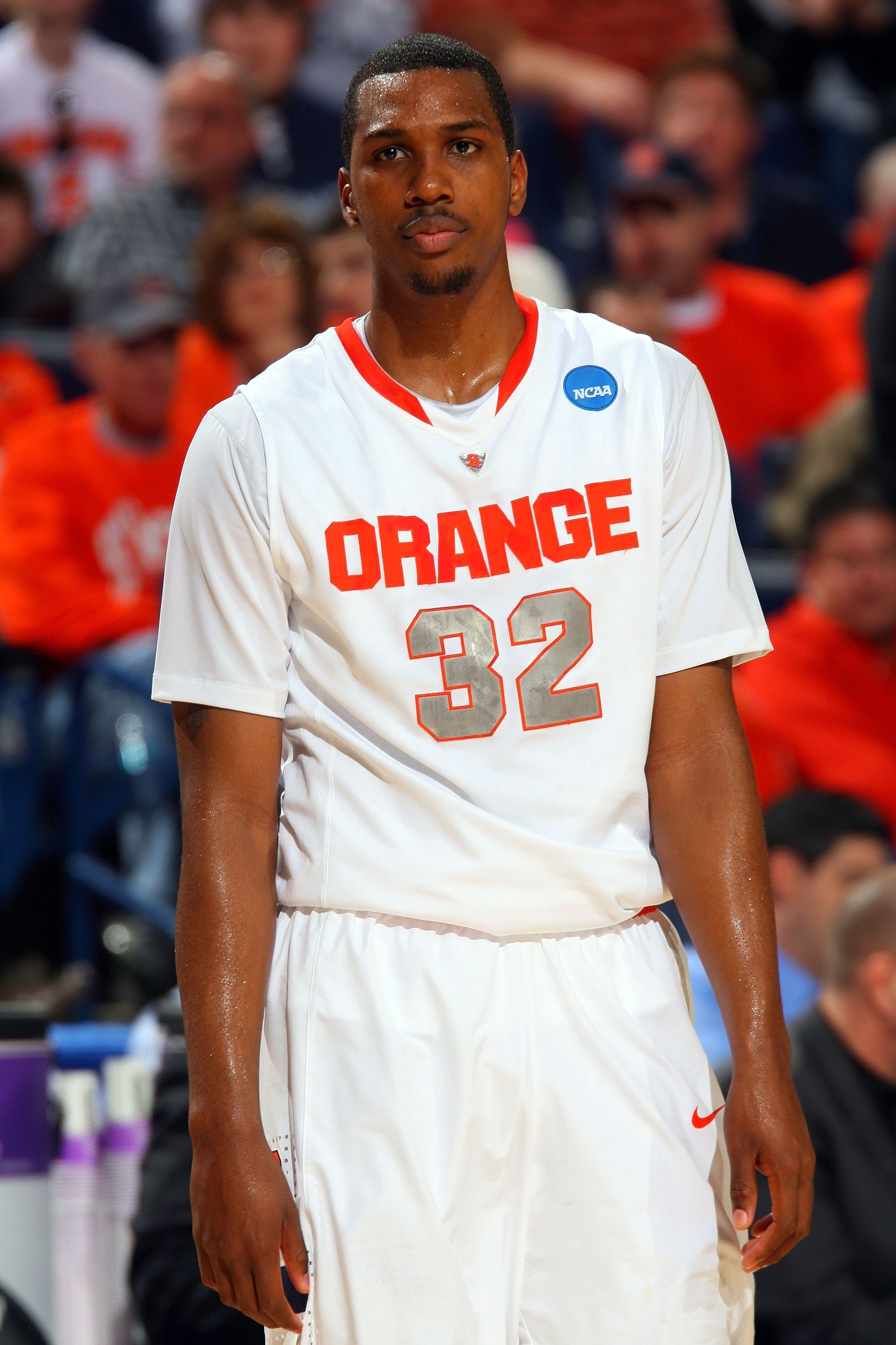 BUFFALO, NY - MARCH 19:  Kris Joseph #32 of the Syracuse Orange looks on against the Vermont Catamounts during the first round of the 2010 NCAA men's basketball tournament at HSBC Arena on March 19, 2010 in Buffalo, New York.  (Photo by Rick Stewart/Getty