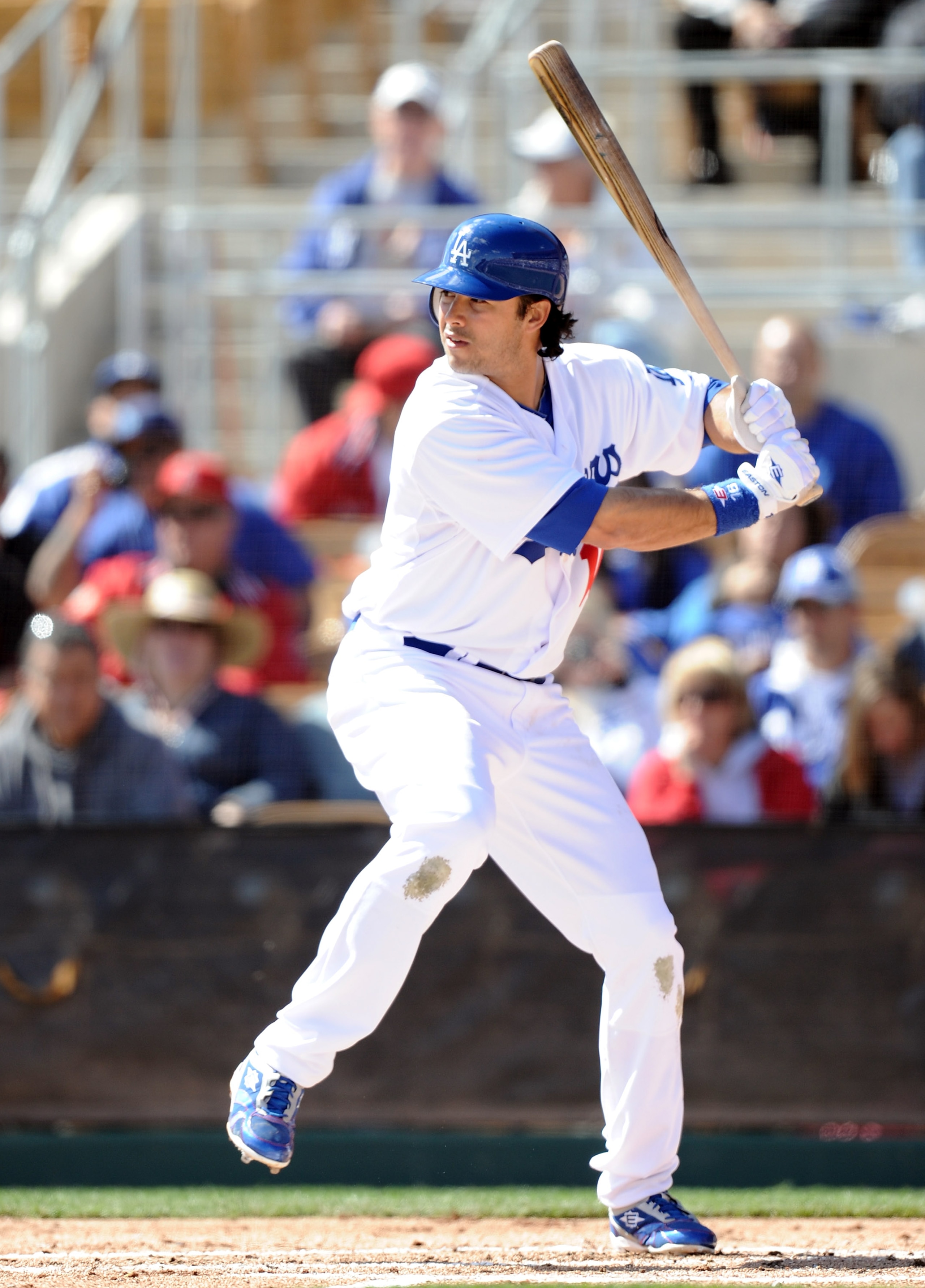 PHOENIX, AZ - FEBRUARY 27:  Andre Ethier #16 of the Los Angeles Dodgers at bat during spring training at Camelback Ranch on February 27, 2011 in Phoenix, Arizona.  (Photo by Harry How/Getty Images)