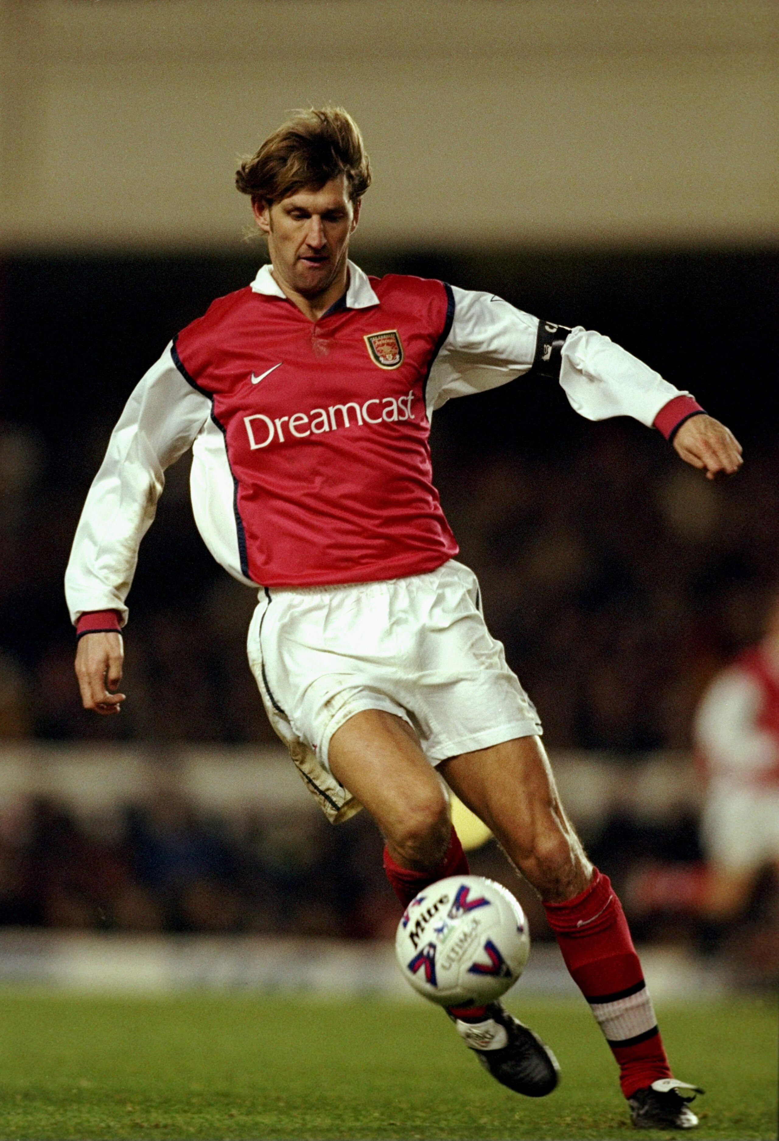 13 Dec 1999: Tony Adams of Arsenal in action during the FA Cup Third Round match against Blackpool played at Highbury in London. Arsenal won the game 3-1. \ Mandatory Credit: Phil Cole /Allsport 13 Dec 1999: Tony Adams of Arsenal in action during the FA Cup Third Round match against Blackpool played at Highbury in London. Arsenal won the game 3-1. \ Mandatory Credit: Phil Cole /Allsport