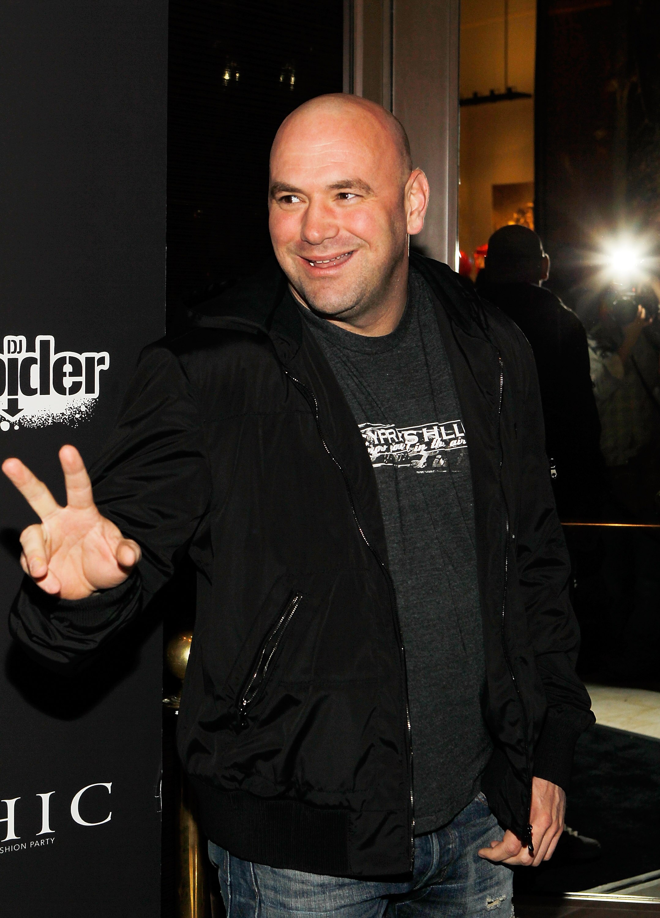LAS VEGAS - FEBRUARY 15:  UFC President Dana White arrives at UFC, Famous Stars and Straps and New Era's 'The Magic Party' at XS the nightclub on February 15, 2011 in Las Vegas, Nevada.  (Photo by Isaac Brekken/Getty Images)