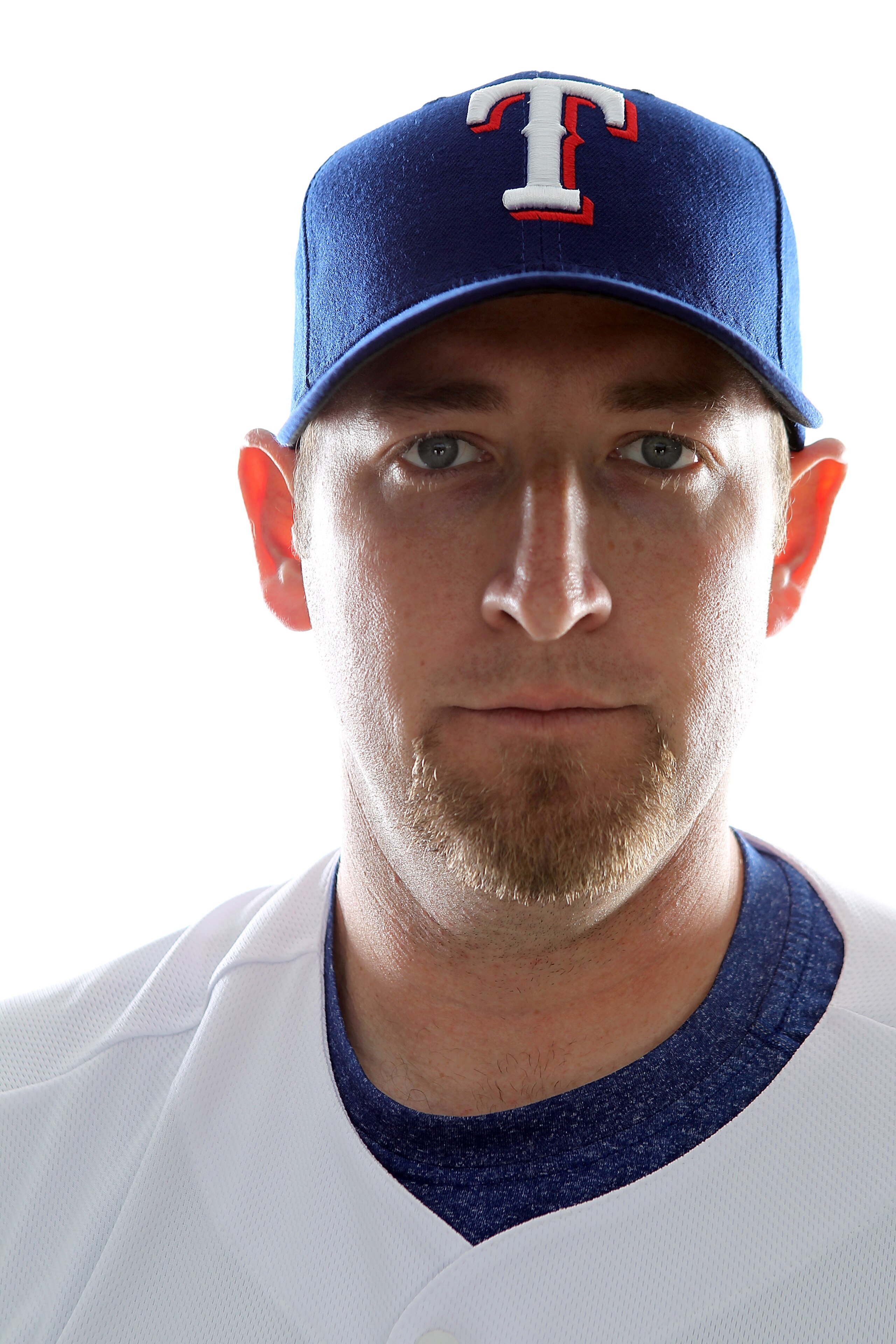 SURPRISE, AZ - FEBRUARY 25:  Brandon Webb #33 of the Texas Rangers poses for a portrait during Spring Training Media Day on February 25, 2011 at Surprise Stadium in Surprise, Arizona.  (Photo by Jonathan Ferrey/Getty Images)
