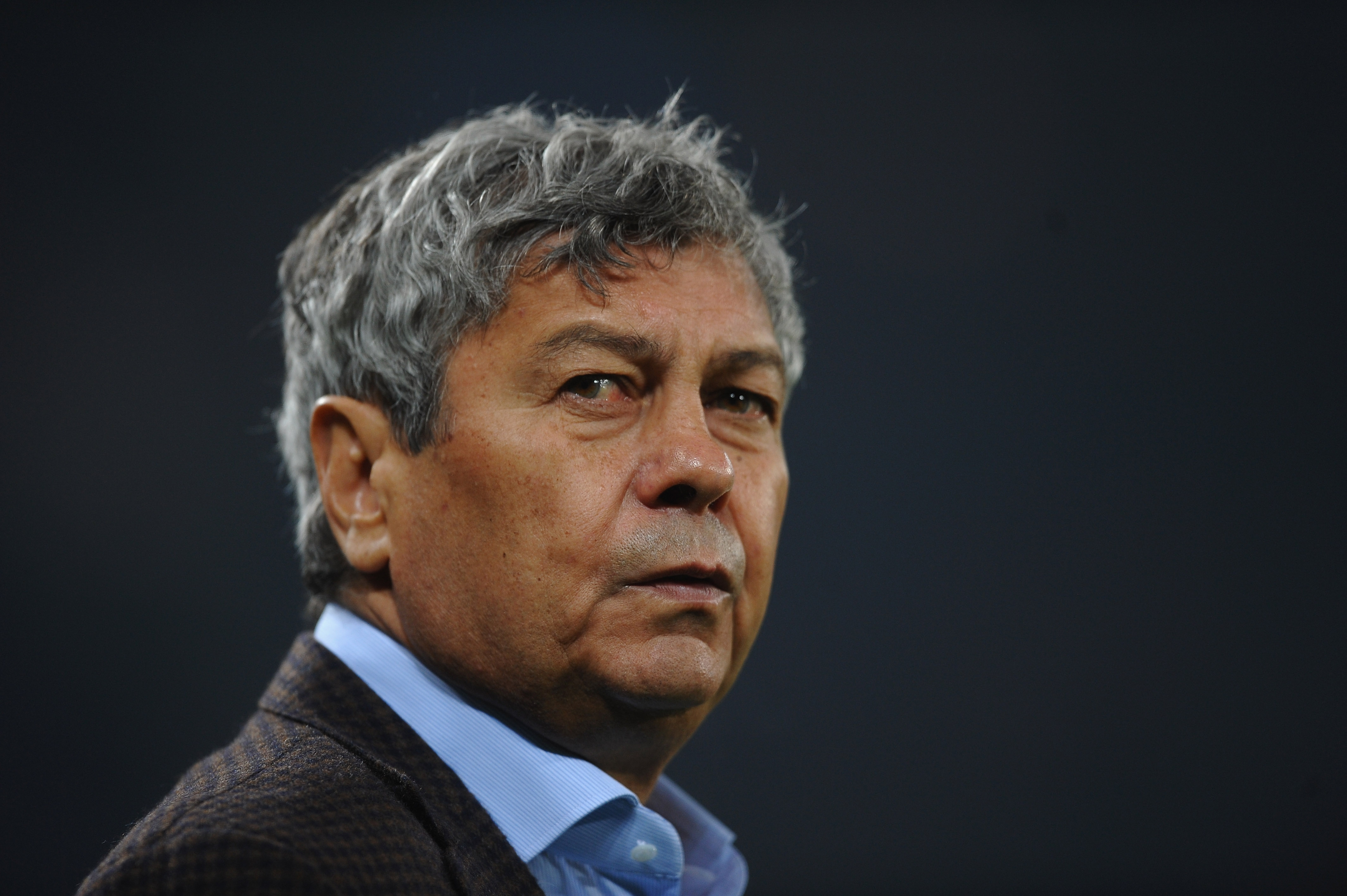 DONETSK, UKRAINE - NOVEMBER 03:  Mircea Lucescu of FC Shakhtar Donetsk looks on during the Champions League Group H match between FC Shakhtar Donetsk and Arsenal at the Donbass Arena on November 3, 2010 in Donetsk, Ukraine.  (Photo by Laurence Griffiths/G
