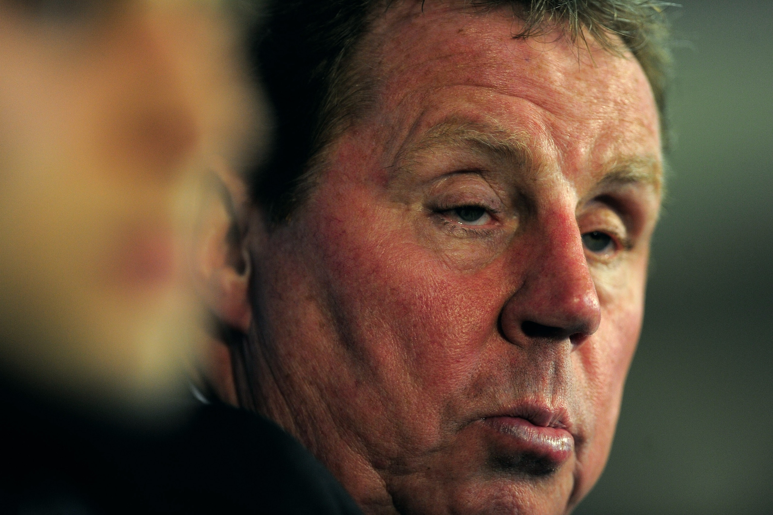 LONDON, ENGLAND - MARCH 08:   Manager Harry Redknapp of Tottenham Hotspur attends a pre match press conference at White Hart Lane on March 8, 2011 in London, England.  (Photo by Jamie McDonald/Getty Images)