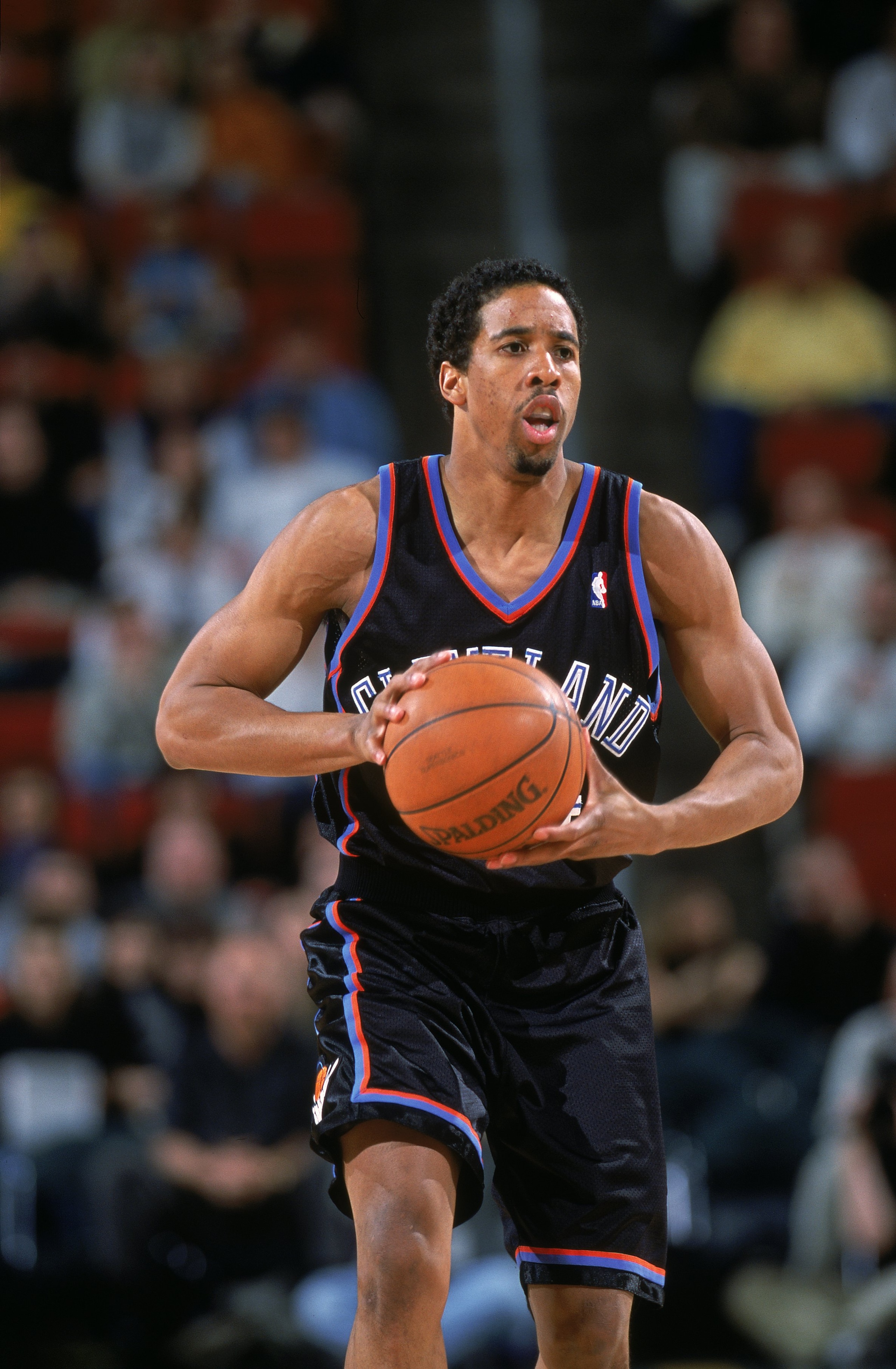 26 Mar 2001:  Andre Miller #24 of the Cleveland Cavalires with the ball during the game against the Seattle SuperSonics at Key Arena in Seattle, Washington. The SuperSonics defeated the Cavaliers 104-86.    NOTE TO USER: It is expressly understood that th
