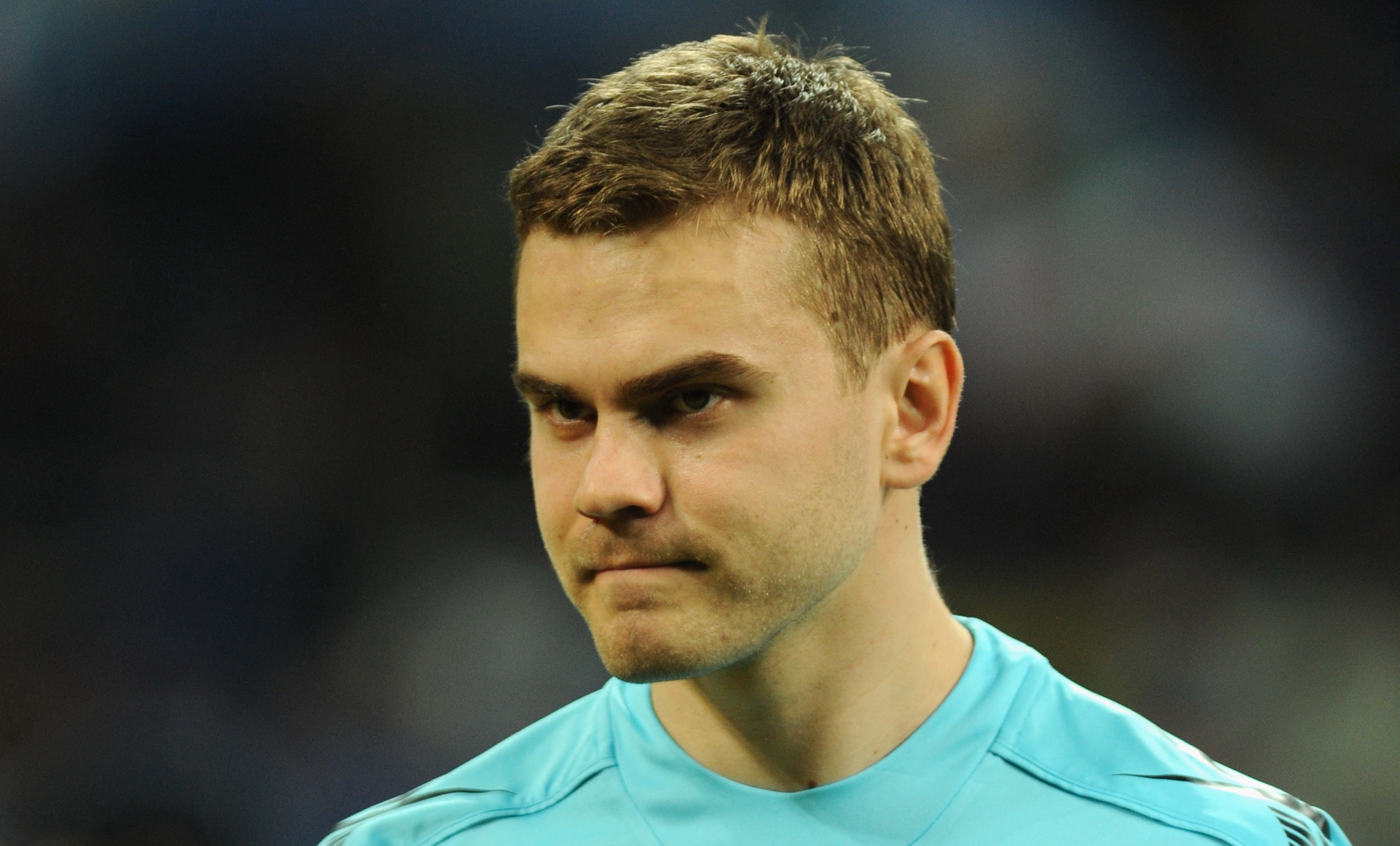 MILAN, ITALY - MARCH 31:  Igor Akinfeev of CSKA Moscow looks on prior to the the UEFA Champions League Quarter Finals, First Leg match between FC Internazionale Milano and CSKA Moscow at Giuseppe Meazza Stadium on March 31, 2010 in Milan, Italy.  (Photo b