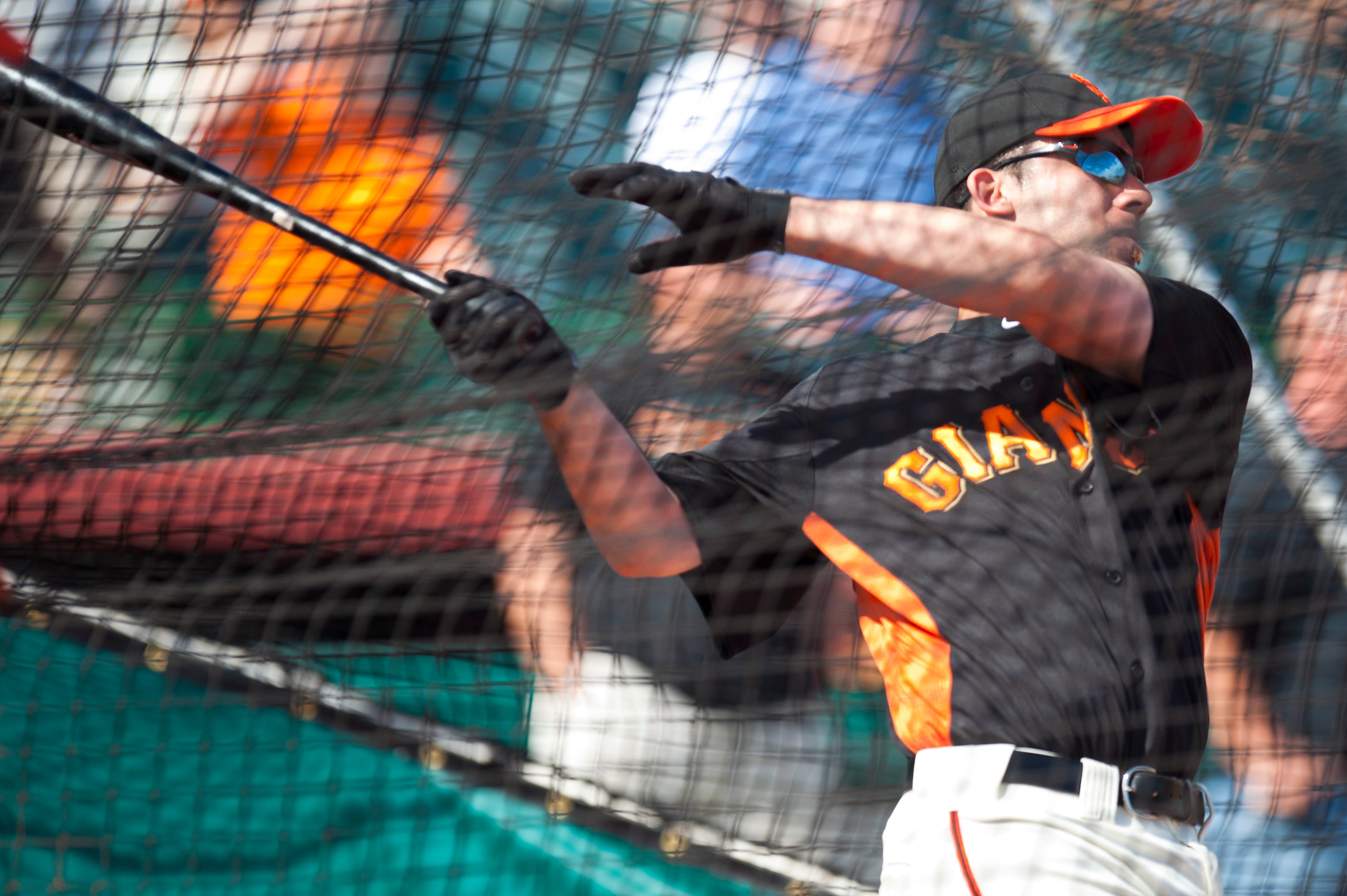 SCOTTSDALE, AZ - FEBRUARY 25: Travis Ishikawa #35 of the San Francisco Giants takes batting practice before a spring training game against the Arizona Diamondbacks at Scottsdale Stadium on February 25, 2011 in Scottsdale, Arizona. (Photo by Rob Tringali/G