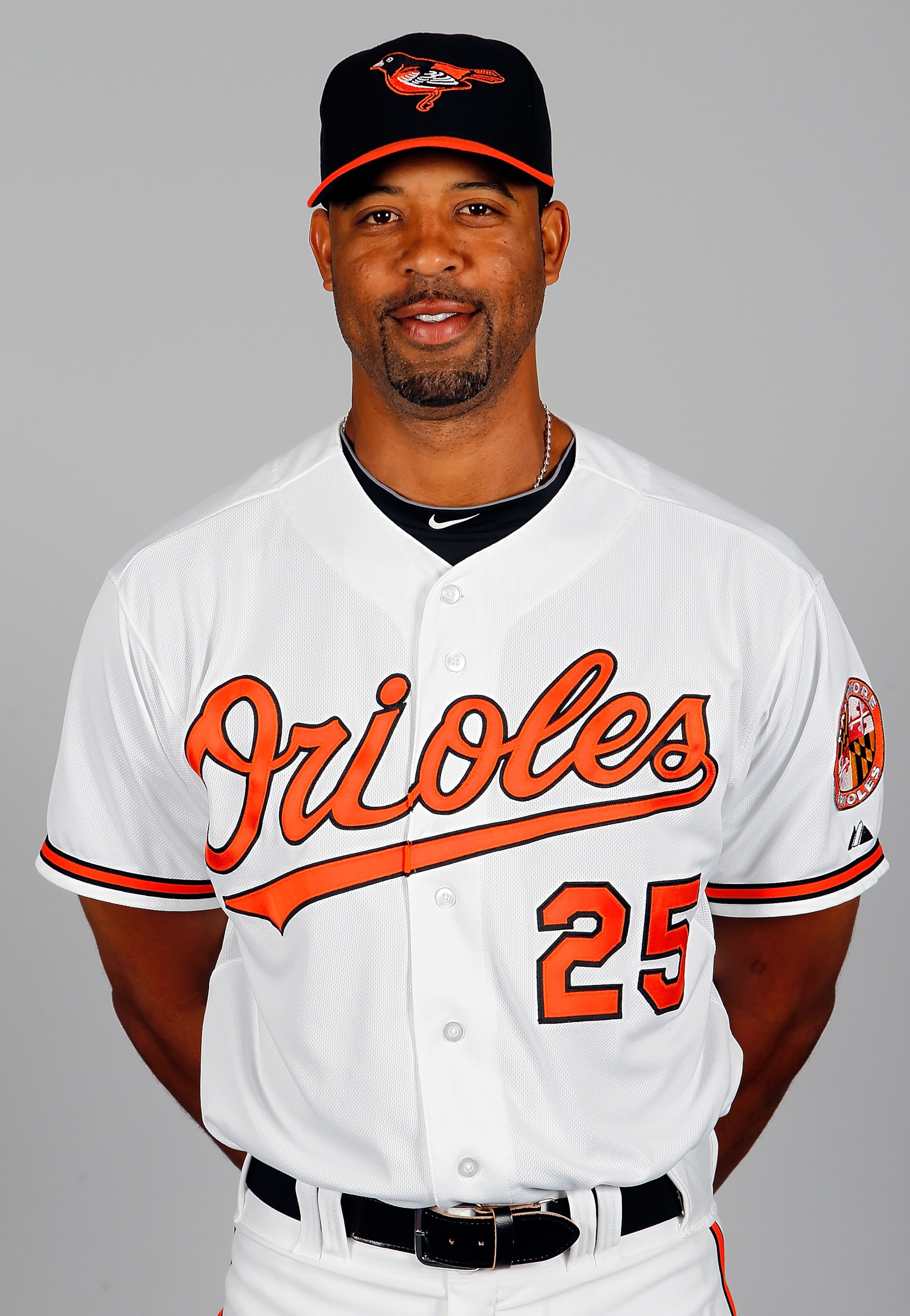 SARASOTA, FL - FEBRUARY 26:  Infielder Derrek Lee #25 of the Baltimore Orioles poses for a photo during photo day at Ed Smith Stadium on February 26, 2011 in Sarasota, Florida.  (Photo by J. Meric/Getty Images)