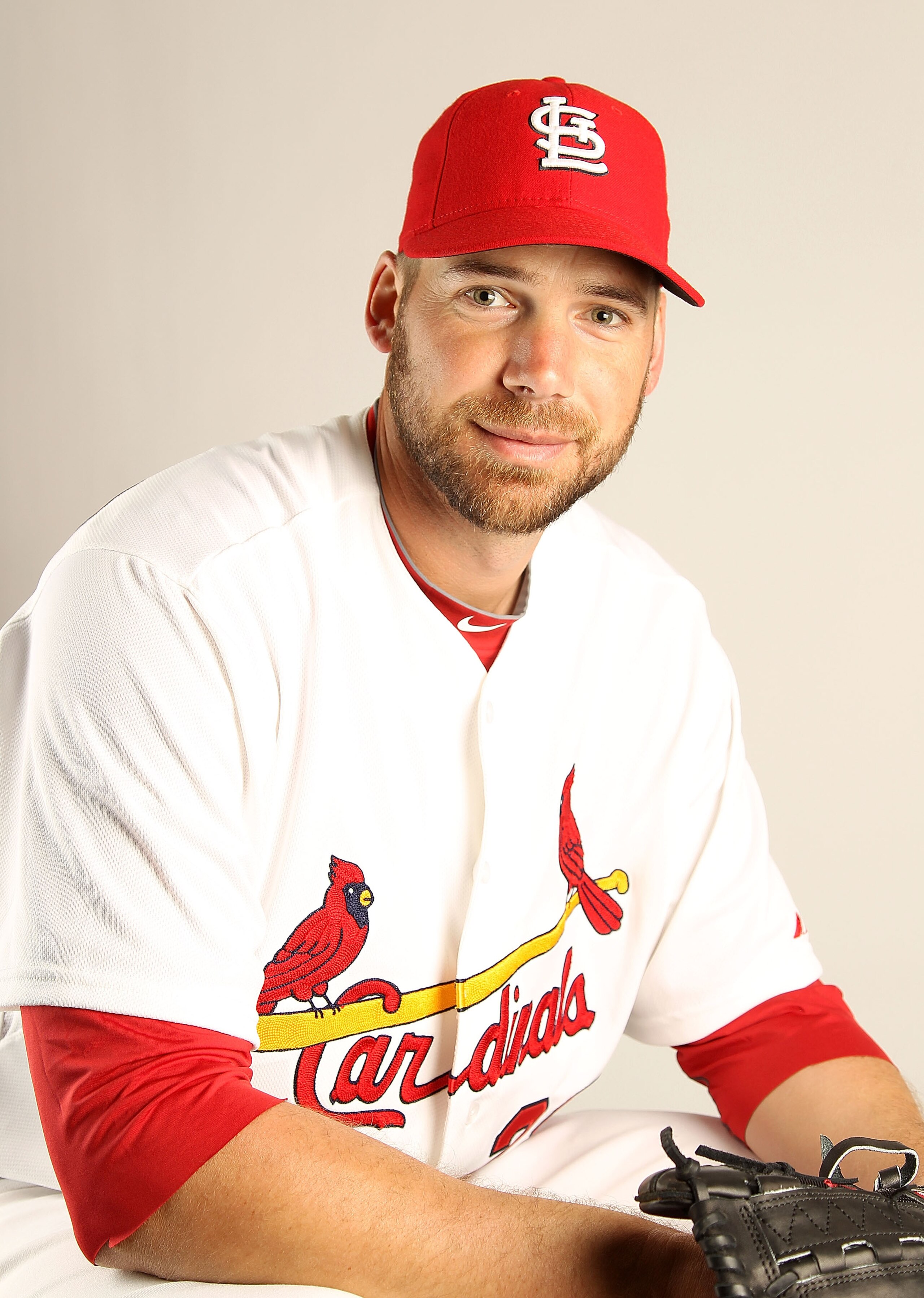 JUPITER, FL - FEBRUARY 24: Chris Carpenter #29 of the St. Louis Cardinals poses for a portrait during Photo Day at Roger Dean Stadium on February 24, 2011 in Jupiter, Florida.  (Photo by Mike Ehrmann/Getty Images)