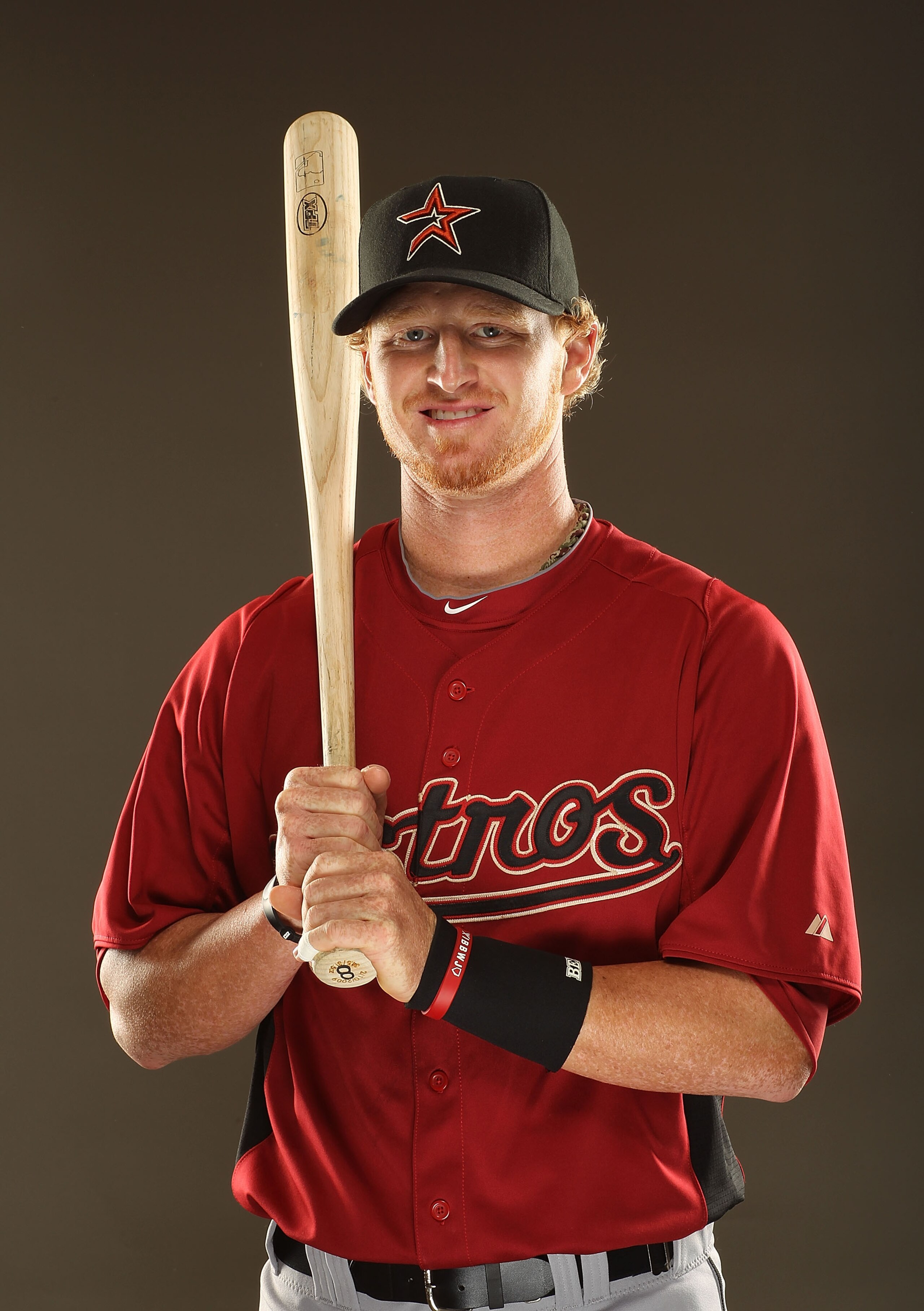 KISSIMMEE, FL - FEBRUARY 24:  J.R. Towles #46 of the Houston Astros poses for a portrait during Spring Training photo Day at Osceola County Stadium  on February 24, 2011 in Kissimmee, Florida.  (Photo by Al Bello/Getty Images)