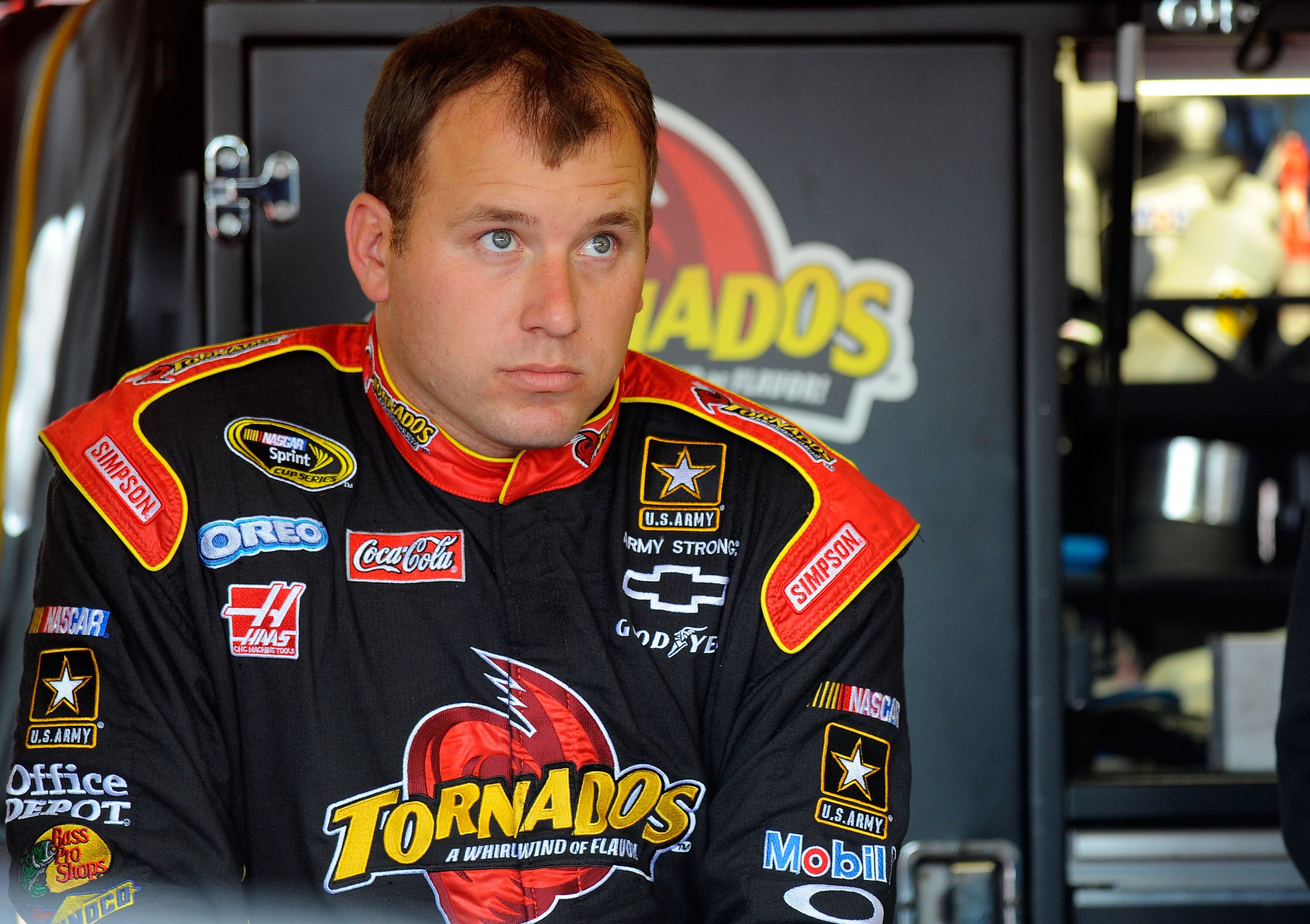 AVONDALE, AZ - FEBRUARY 25:  Ryan Newman, driver of the #39 Tornados Chevrolet, stands in the garage area during practice for the Subway Fresh Fit 500 at Phoenix International Raceway on February 25, 2011 in Avondale, Arizona.  (Photo by Jared C. Tilton/G