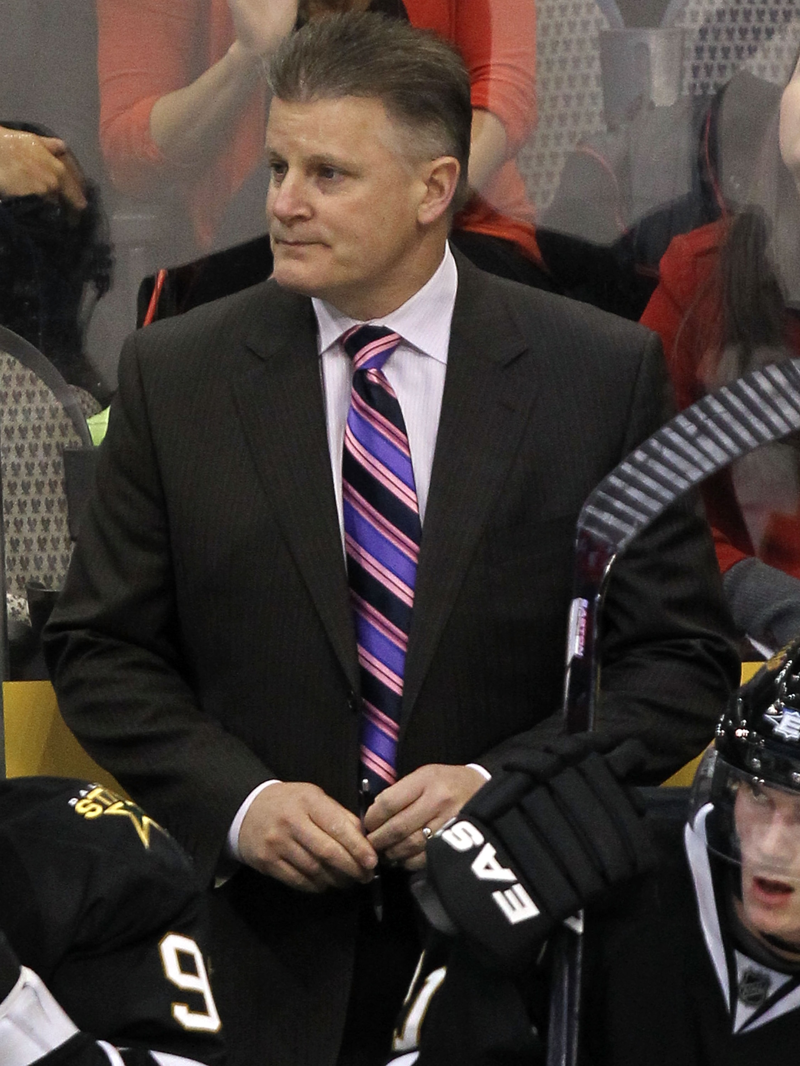 DALLAS, TX - FEBRUARY 09:  Head coach Marc Crawford of the Dallas Stars during play against the Phoenix Coyotes at American Airlines Center on February 9, 2011 in Dallas, Texas.  (Photo by Ronald Martinez/Getty Images)
