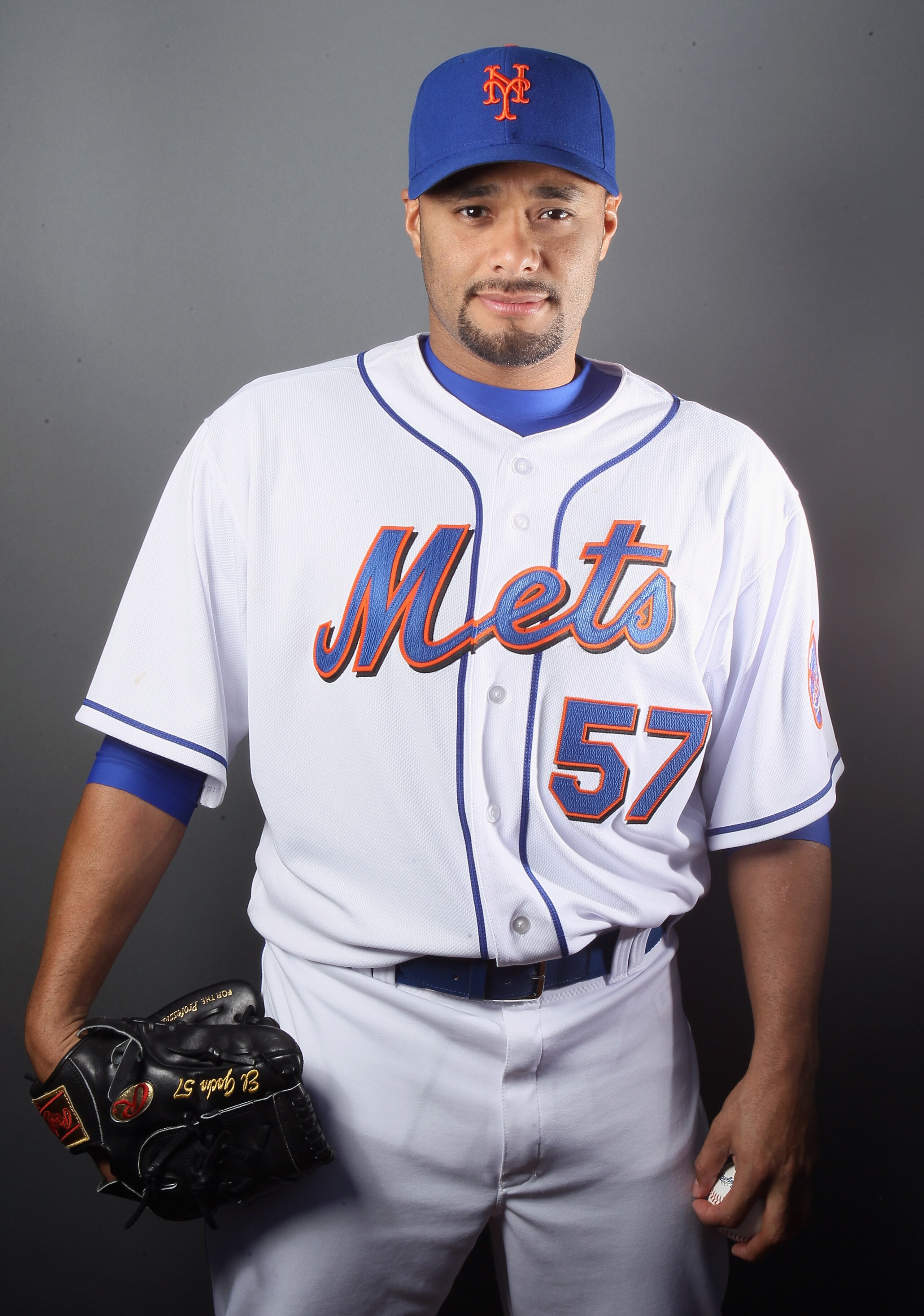 PORT ST. LUCIE, FL - FEBRUARY 24: Johan Santana #57 of the New York Mets poses for a portrait during the New York Mets Photo Day on February 24, 2011 at Digital Domain Park in Port St. Lucie, Florida. (Photo by Elsa/Getty Images) PORT ST. LUCIE, FL - FEBRUARY 24: Johan Santana #57 of the New York Mets poses for a portrait during the New York Mets Photo Day on February 24, 2011 at Digital Domain Park in Port St. Lucie, Florida. (Photo by Elsa/Getty Images)