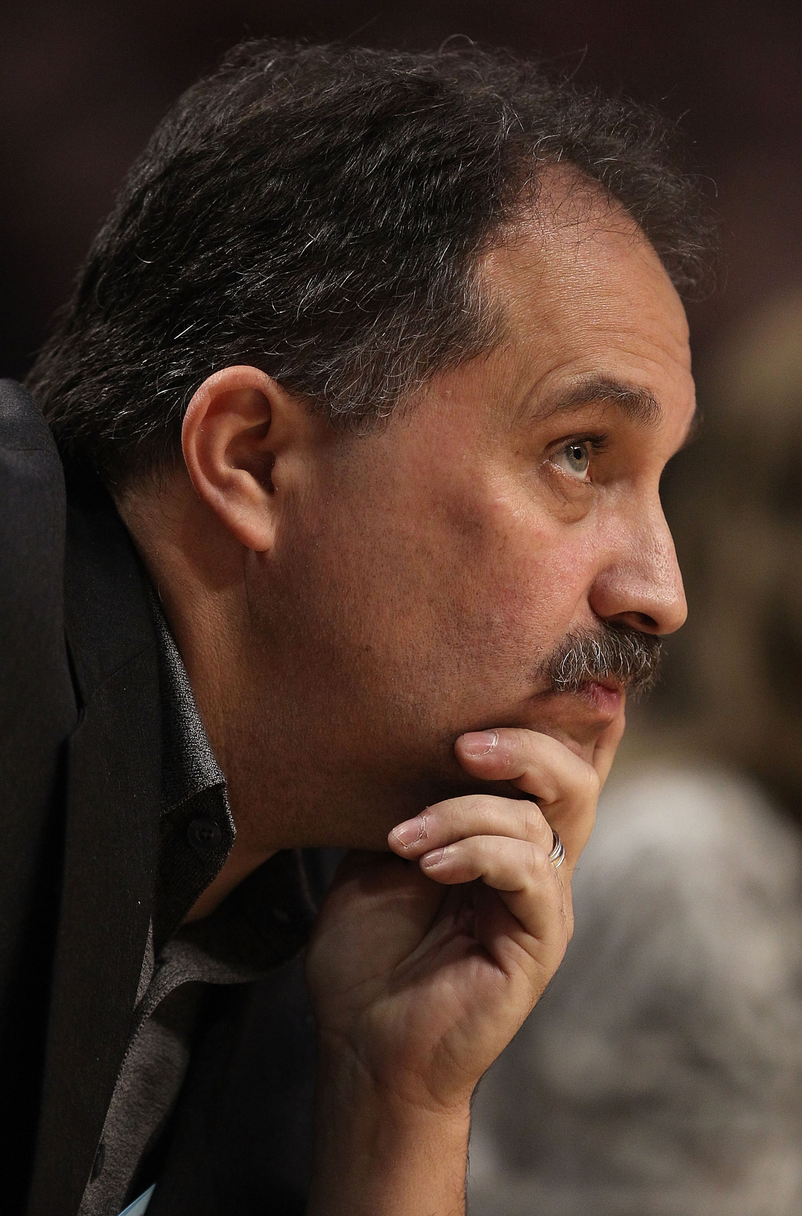 CHICAGO, IL - JANUARY 28: Head coach Stan Van Gundy of the Orlando Magic watches as his team takes on the Chicago Bulls at the United Center on January 28, 2011 in Chicago, Illinois. NOTE TO USER: User expressly acknowledges and agrees that, by downloadin