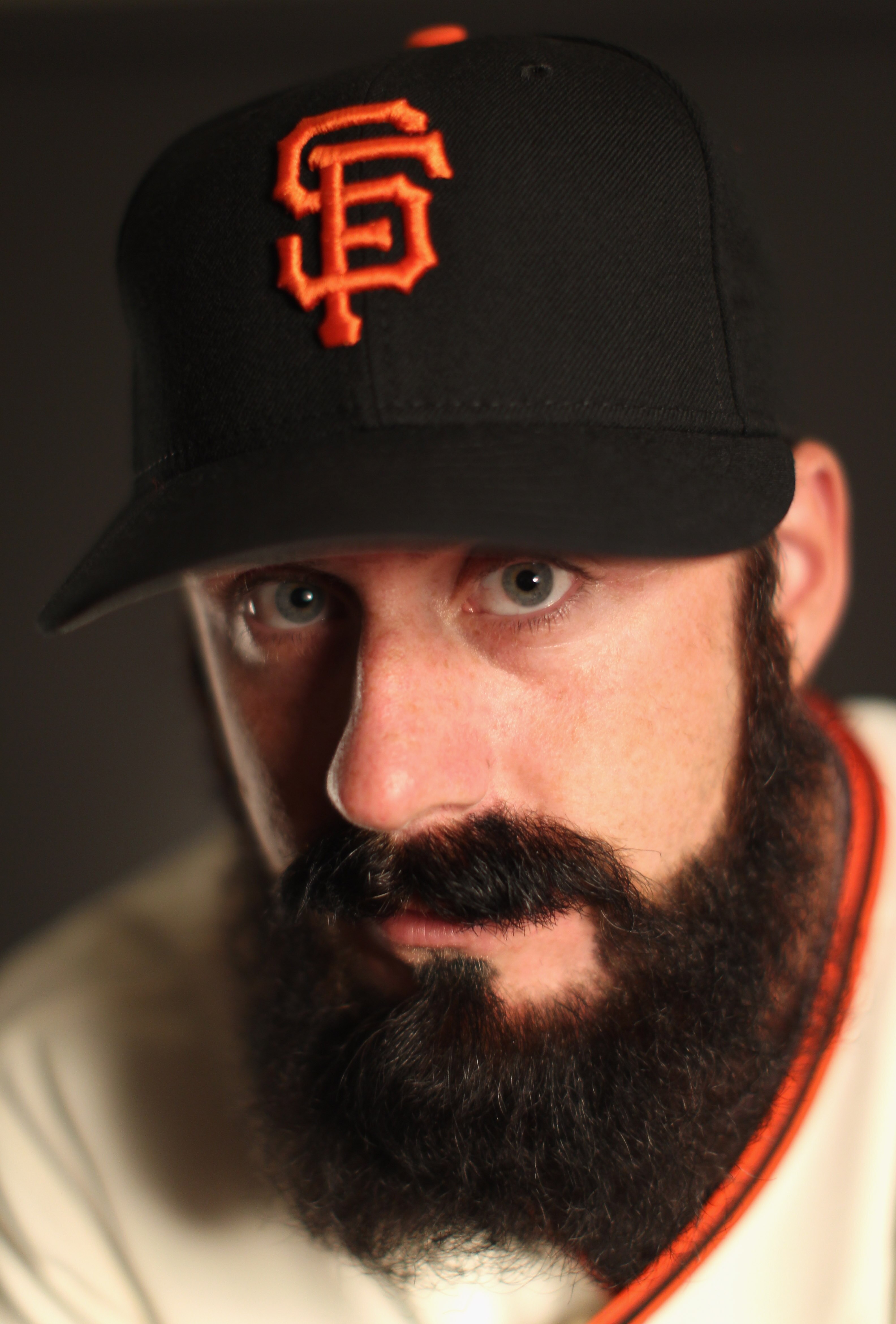 SCOTTSDALE, AZ - FEBRUARY 23:  Brian Wilson #38 of the San Francisco Giants poses for a portrait during media photo day at Scottsdale Stadium on February 23, 2011 in Scottsdale, Arizona.  (Photo by Ezra Shaw/Getty Images)