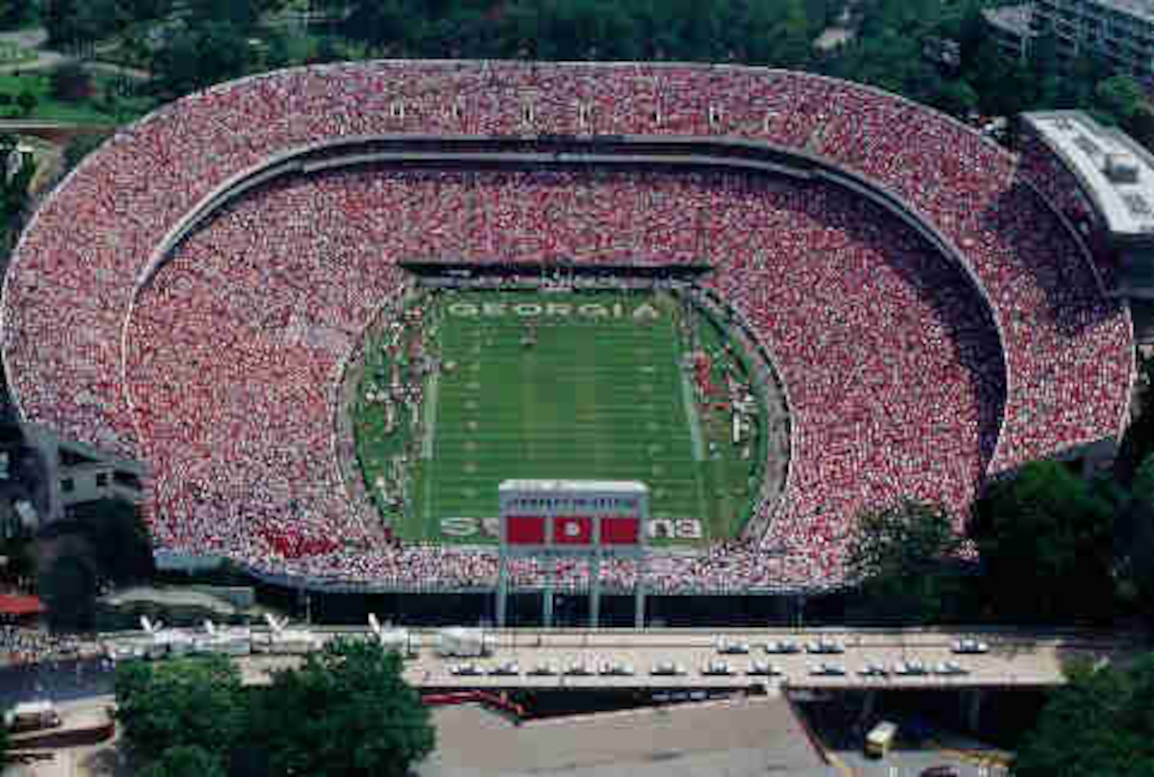 Sanford Stadium, where the Bulldogs play.