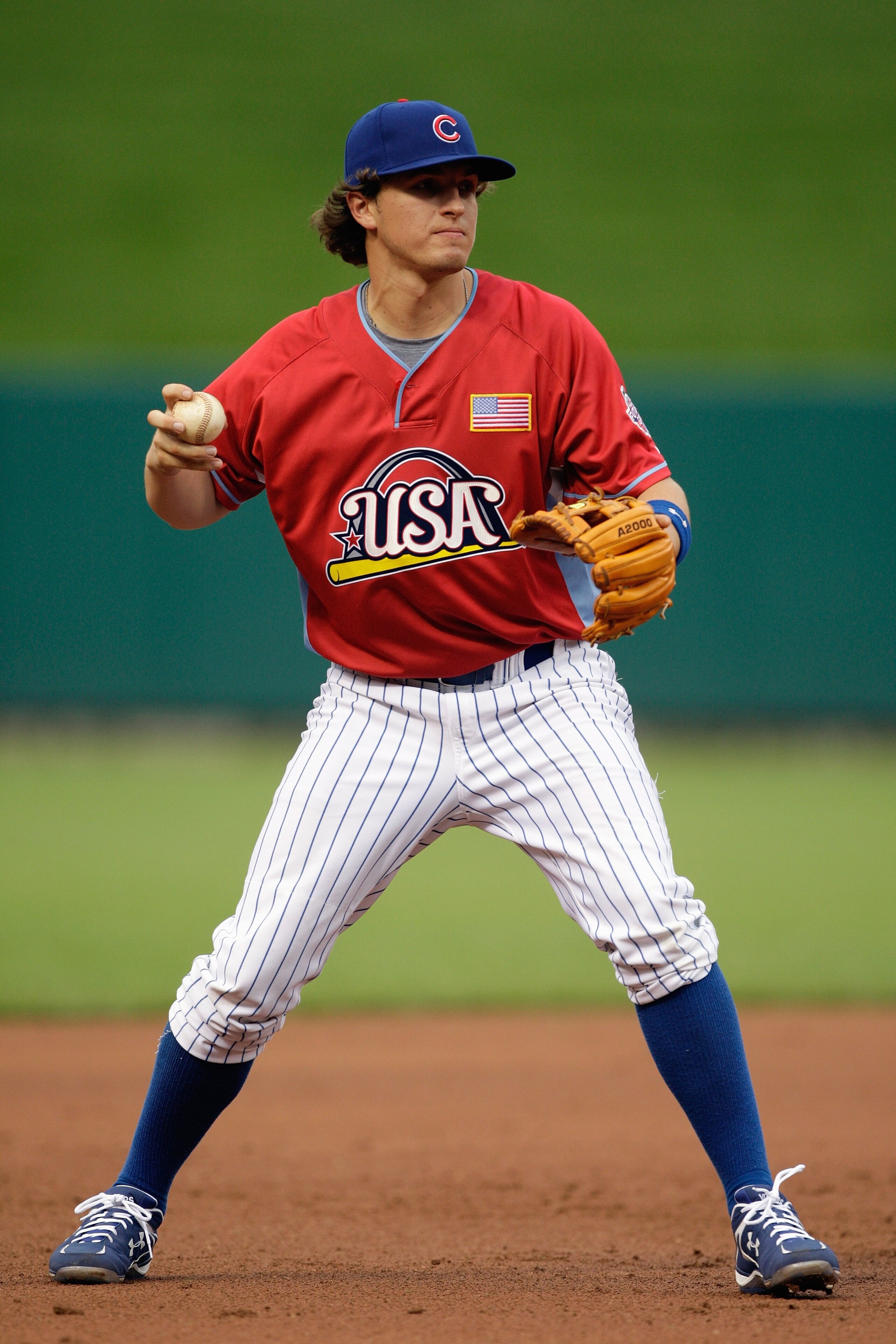 ST. LOUIS, MO - JULY 12: U.S. Futures All-Star Josh Vitters of the Chicago Cubs fields during the 2009 XM All-Star Futures Game at Busch Stadium on July 12, 2009 in St. Louis, Missouri. (Photo by Jamie Squire/Getty Images)