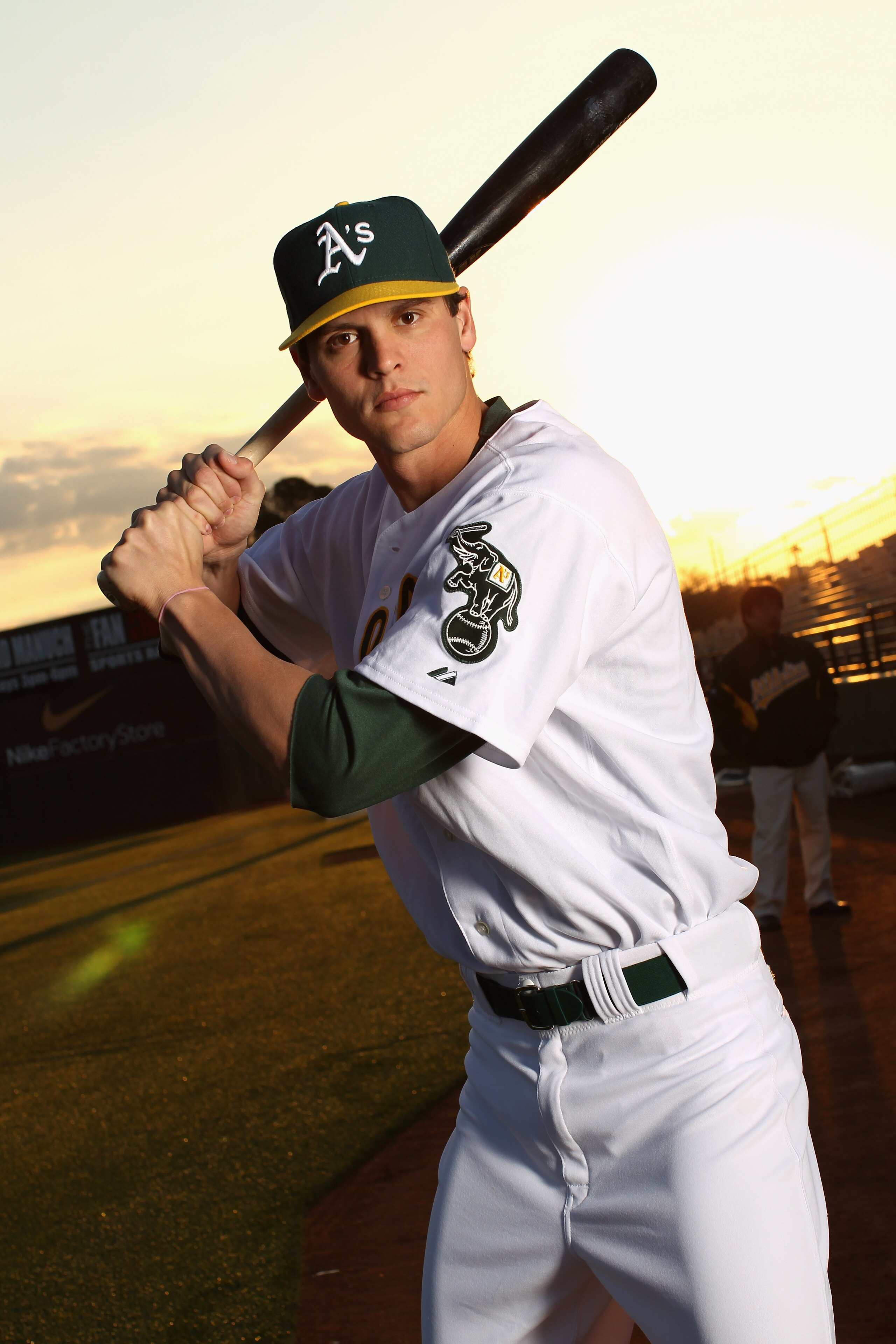 PHOENIX, AZ - FEBRUARY 24:  Grant Green #52 of the Oakland Athletics poses for a portrait during media photo day at Phoenix Municipal Stadium on February 24, 2011 in Phoenix, Arizona.  (Photo by Ezra Shaw/Getty Images)