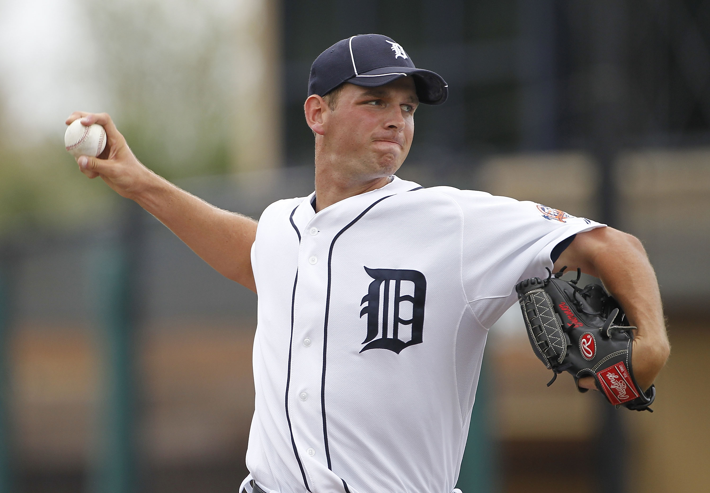 LAKELAND, FL - MARCH 01: Jacob Turner #50 of the Detroit Tigers pitches in the first inning during the game against the Toronto Blue Jays at Joker Marchant Stadium on March 1, 2011 in Lakeland, Florida. The Tigers defeated the Blue Jays 6-2.  (Photo by Le